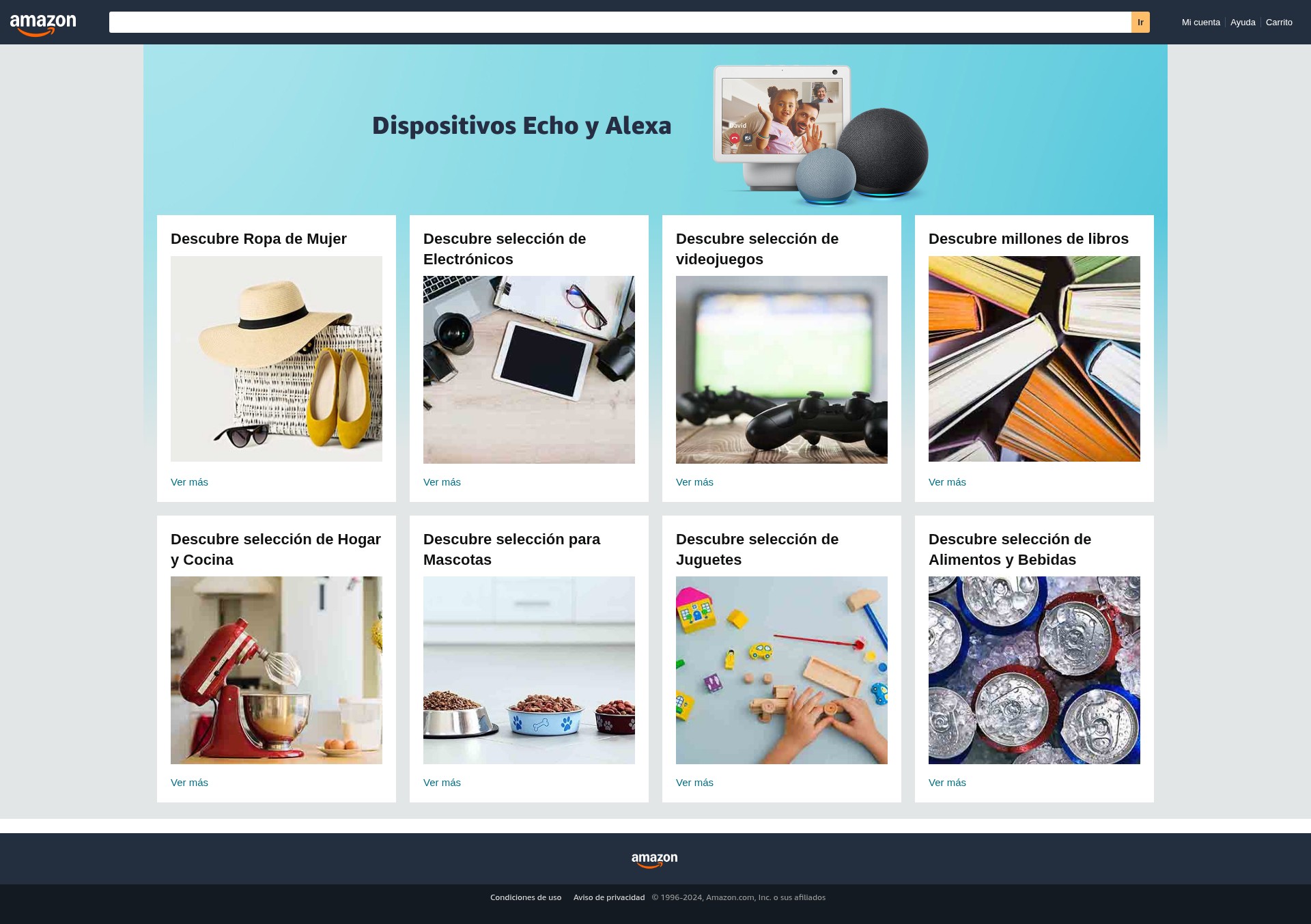 Screenshot of www.amazon.com.mx