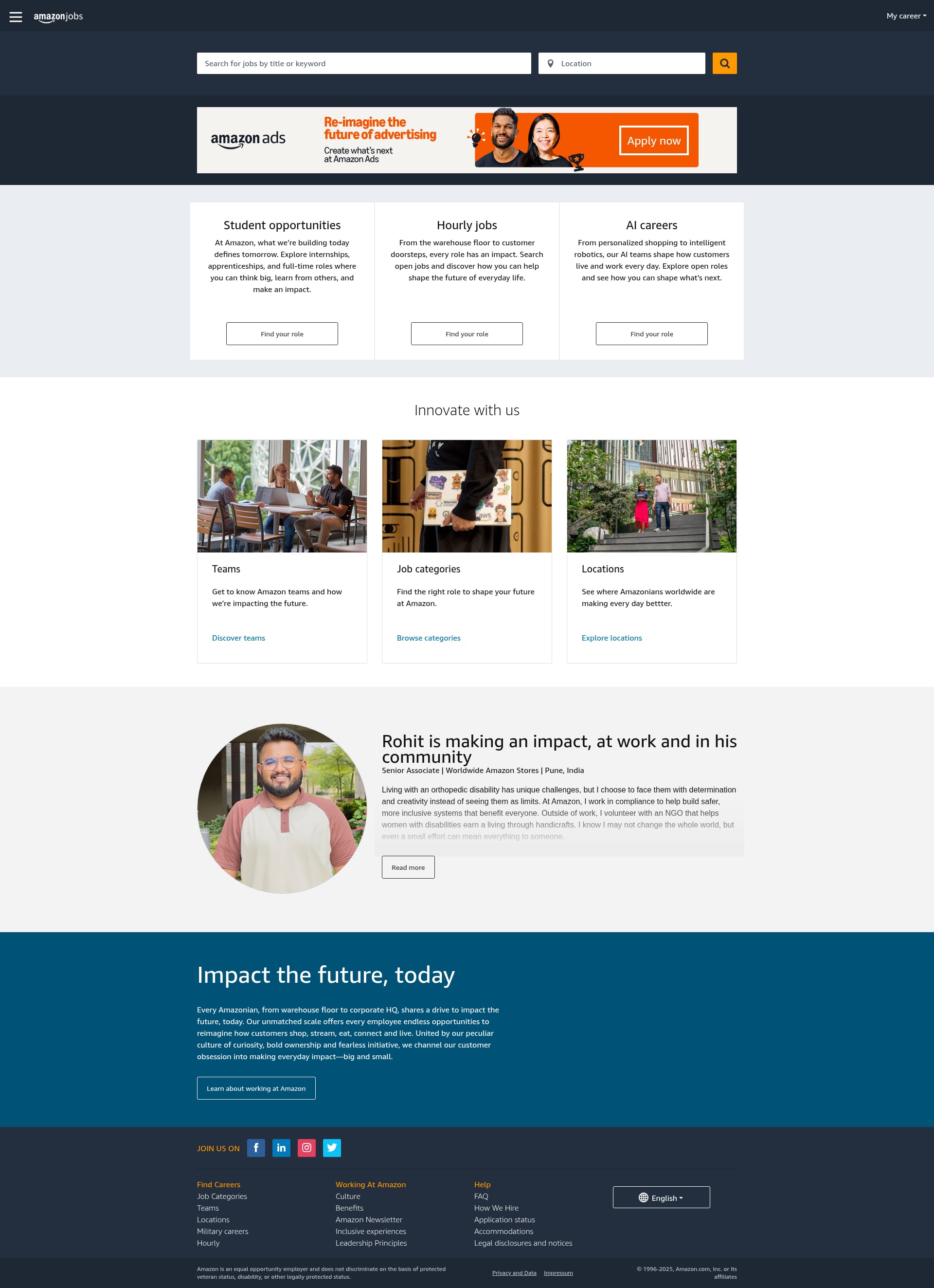Screenshot of www.amazon.jobs