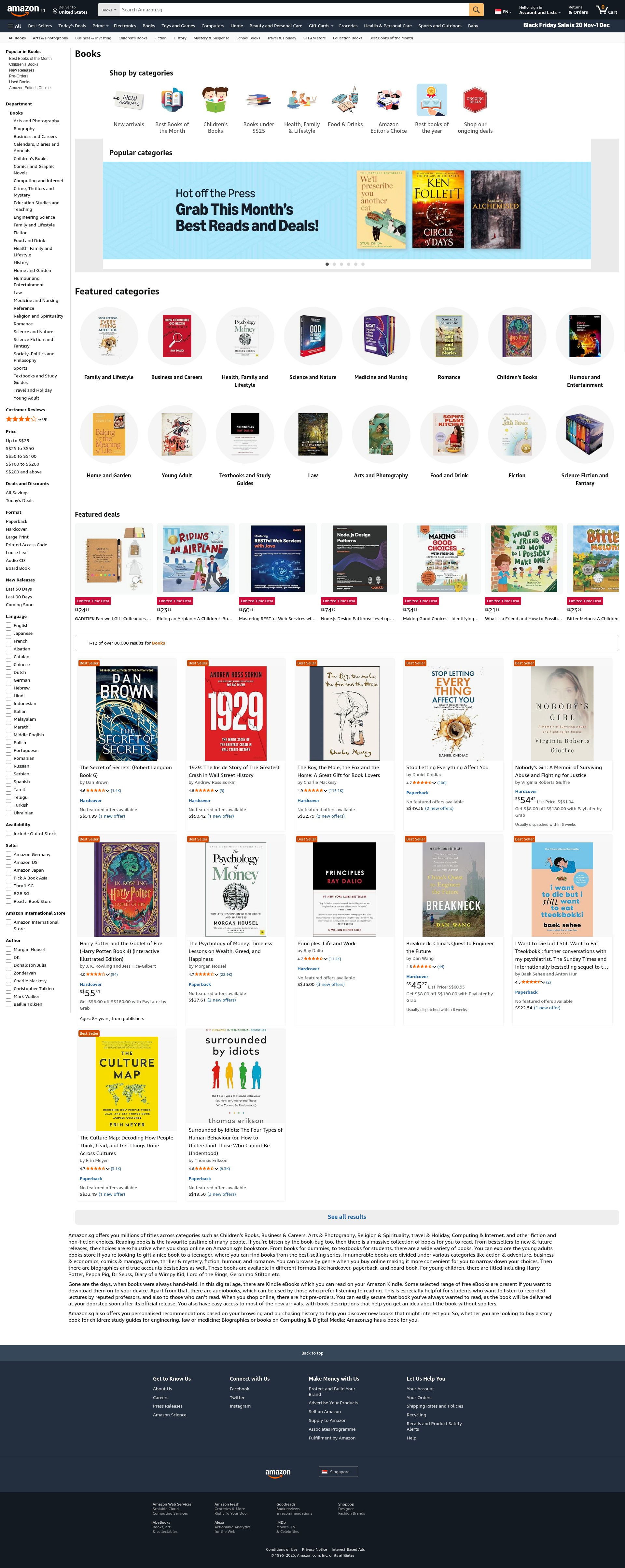 Screenshot of www.amazon.sg