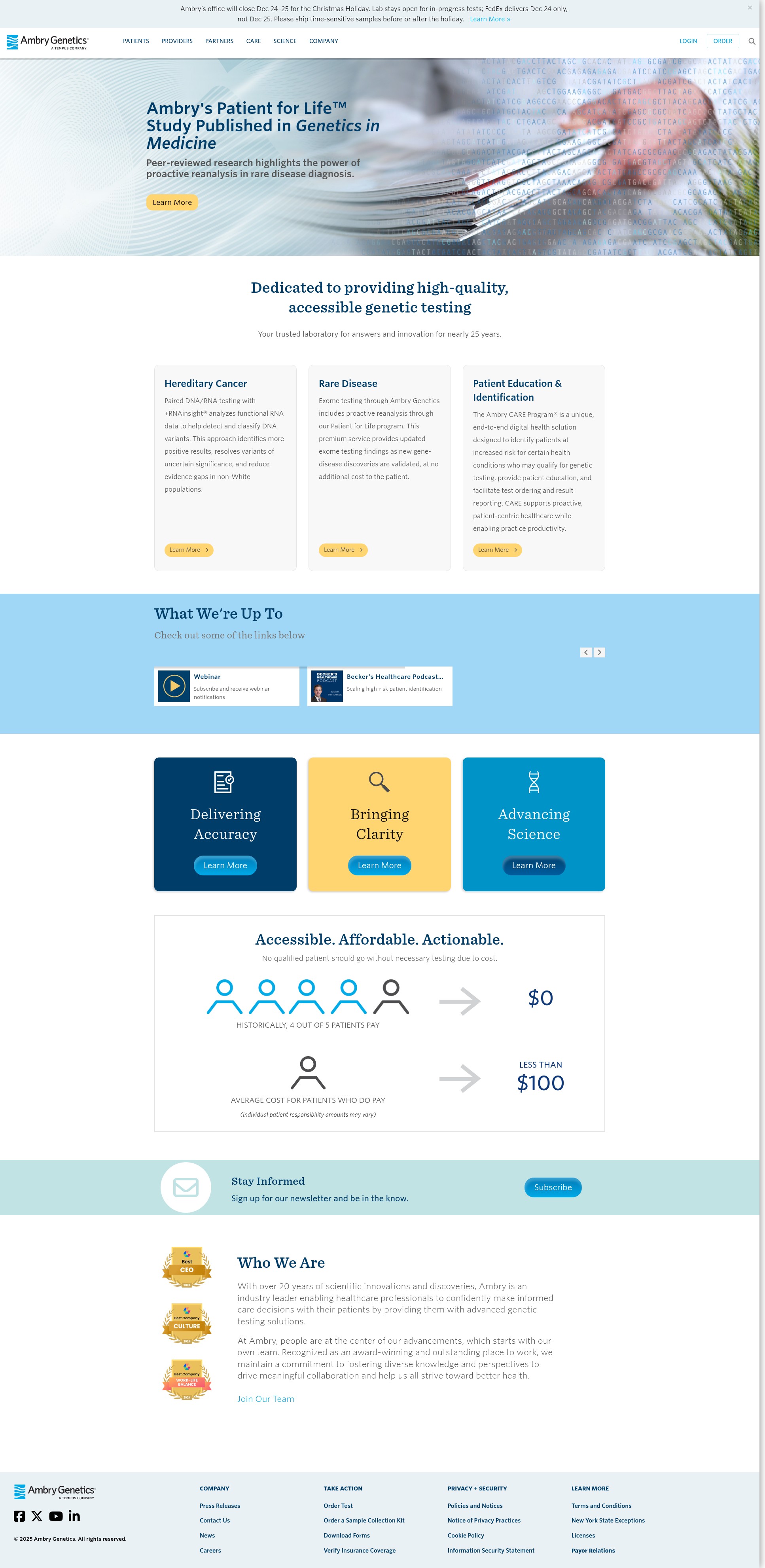 Screenshot of www.ambrygen.com