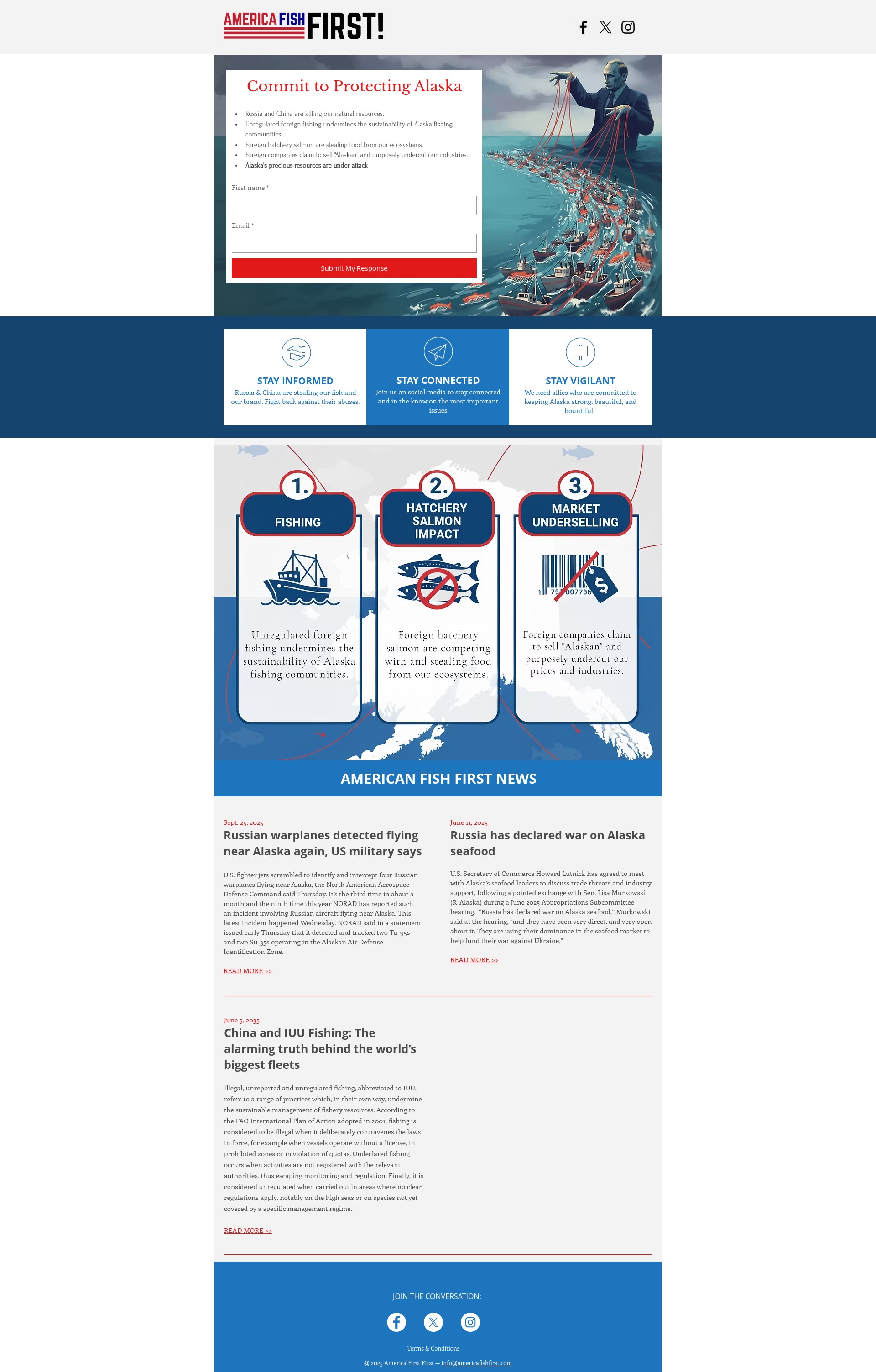 Screenshot of www.americafishfirst.com