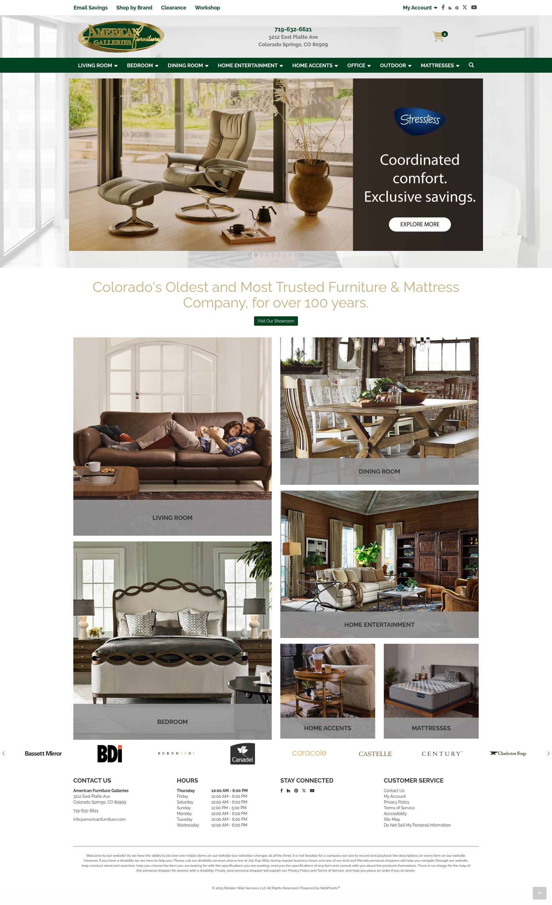 Screenshot of www.americanfurniture.com
