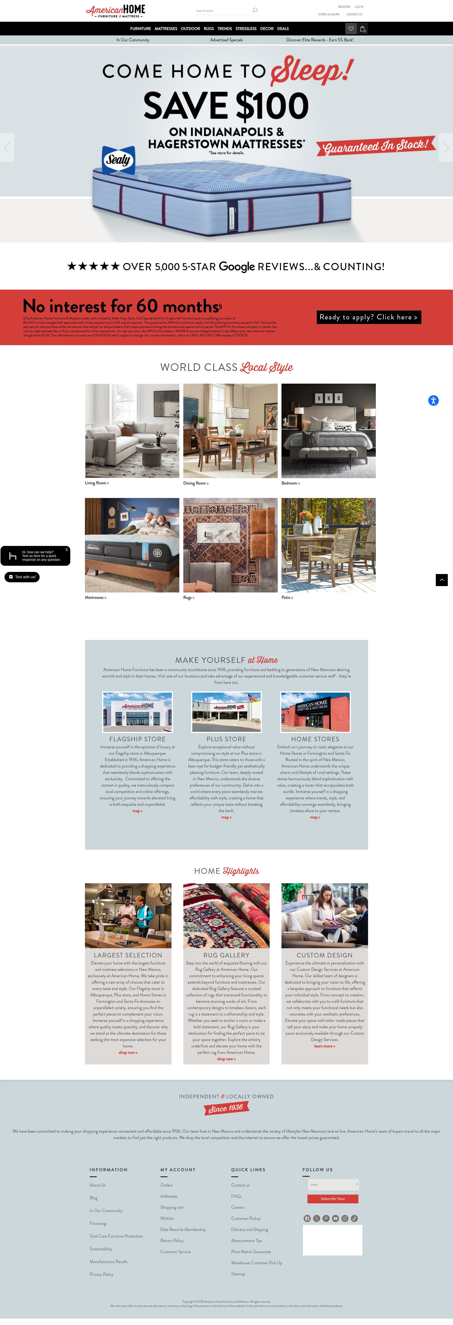 Screenshot of www.americanhome.com