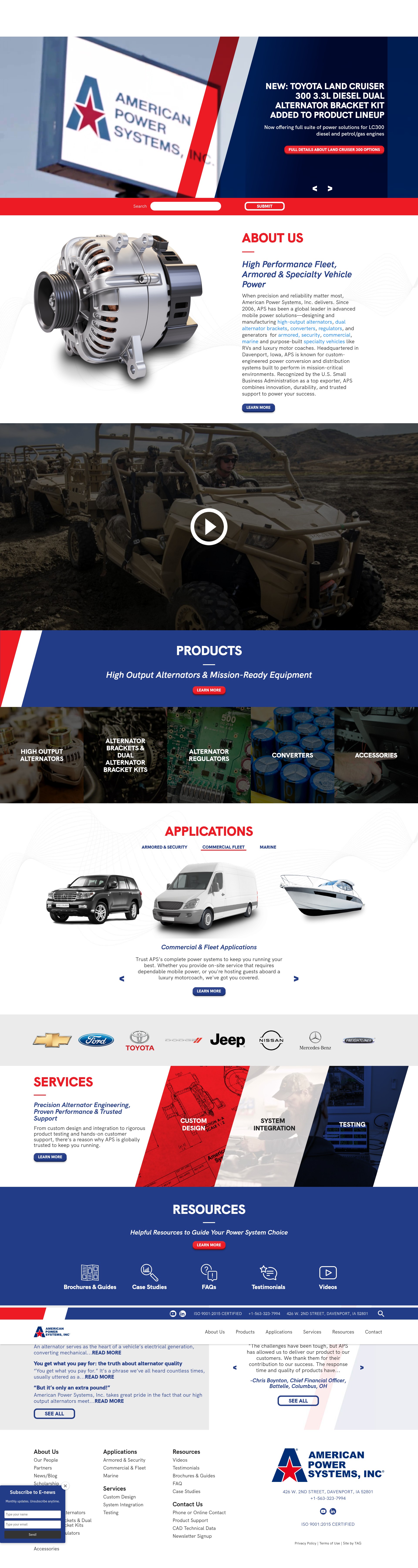 Screenshot of www.americanpowerinc.com