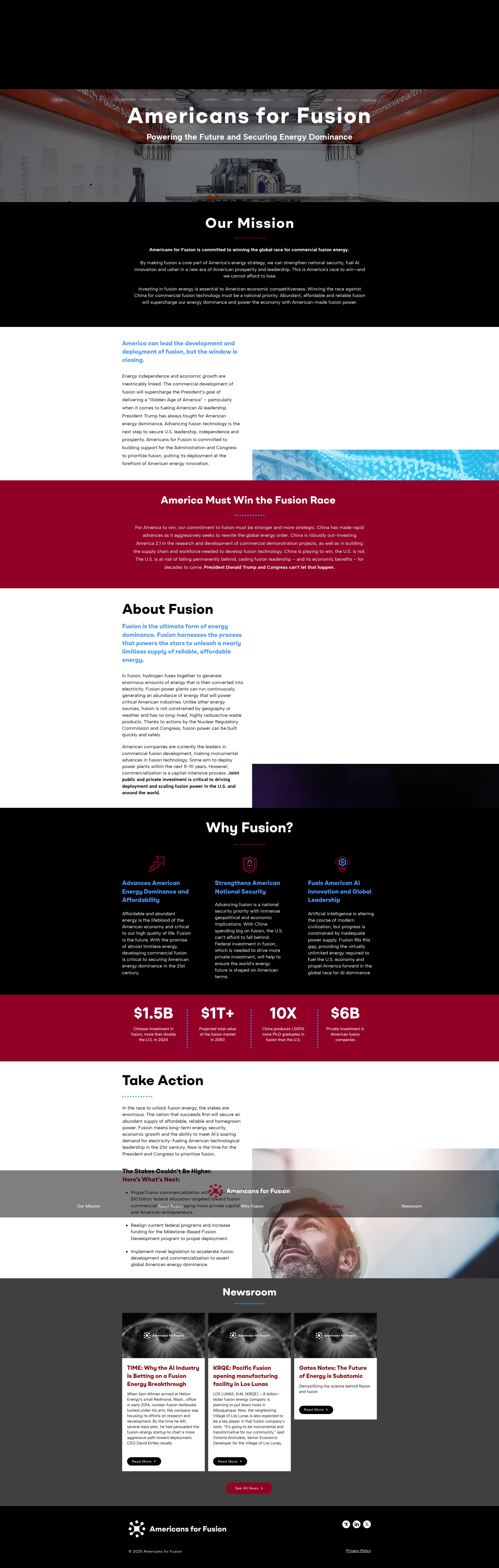 Screenshot of www.americansforfusion.com