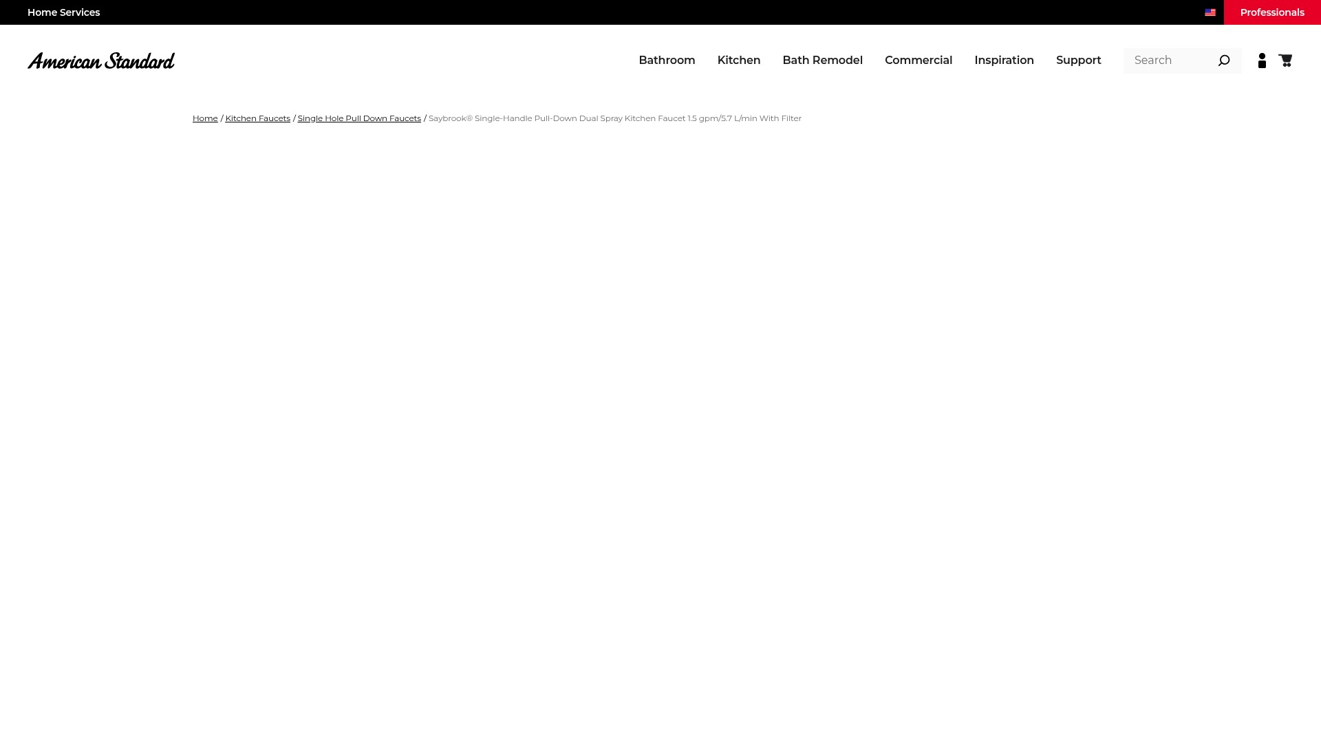 Screenshot of www.americanstandard-us.com