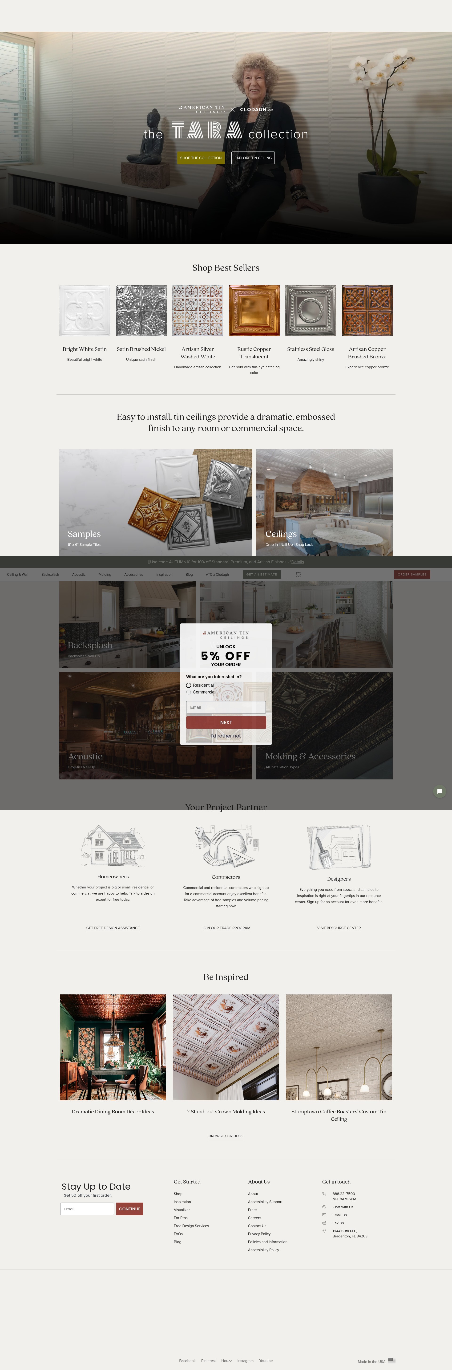 Screenshot of www.americantinceilings.com