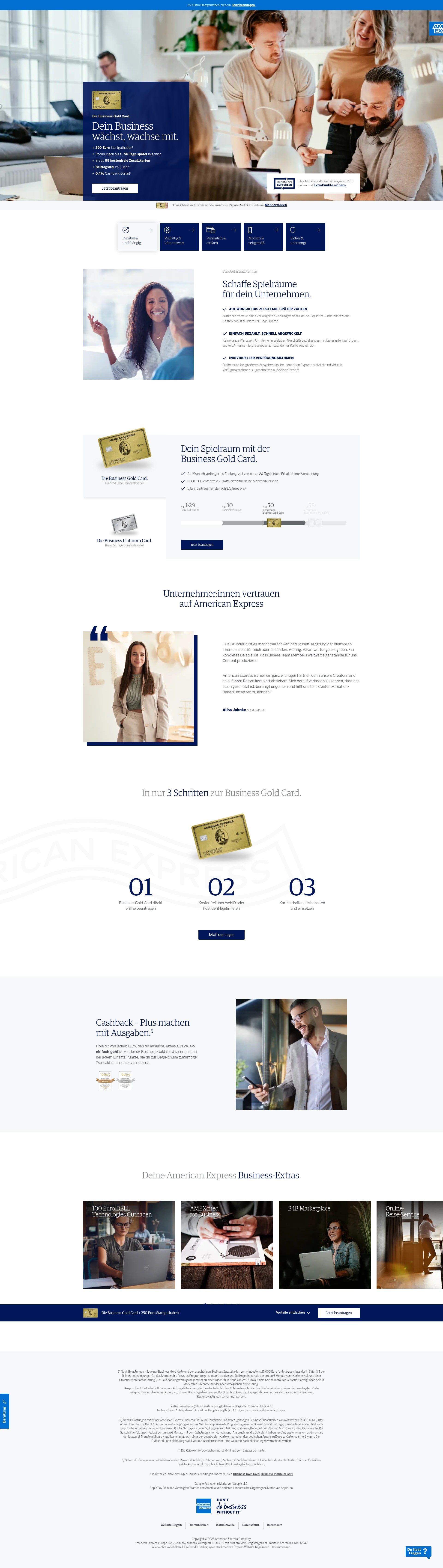 Screenshot of www.amex-business.de