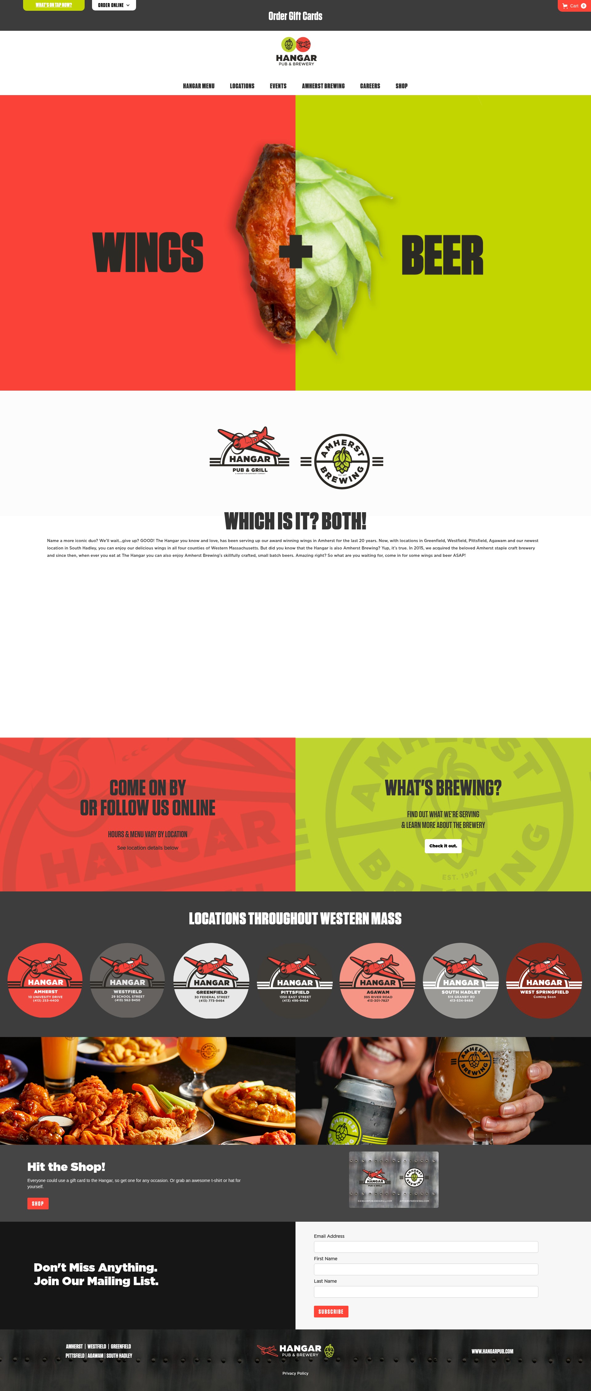 Screenshot of www.amherstbrewing.com