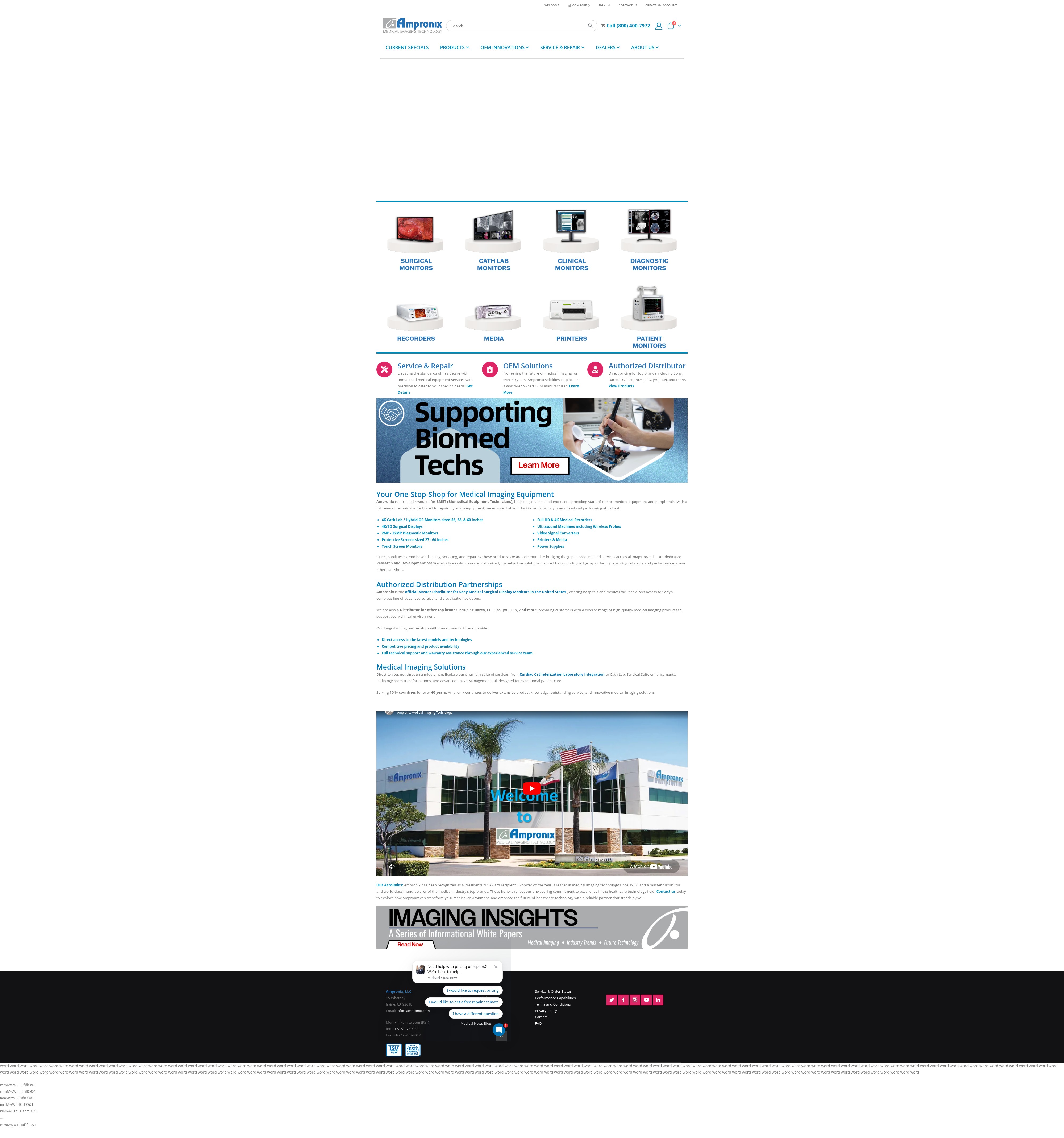 Screenshot of www.ampronix.com