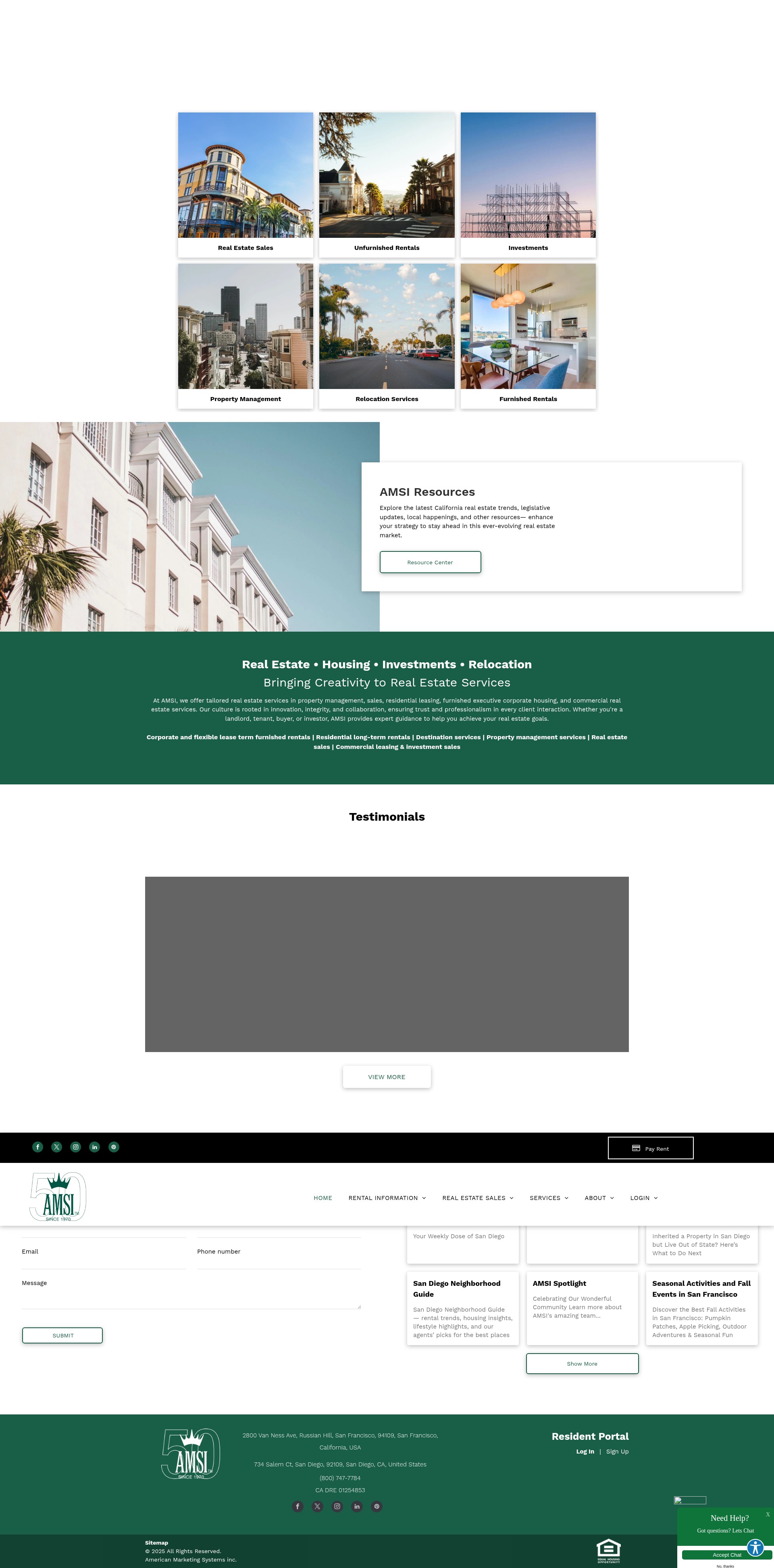 Screenshot of www.amsires.com