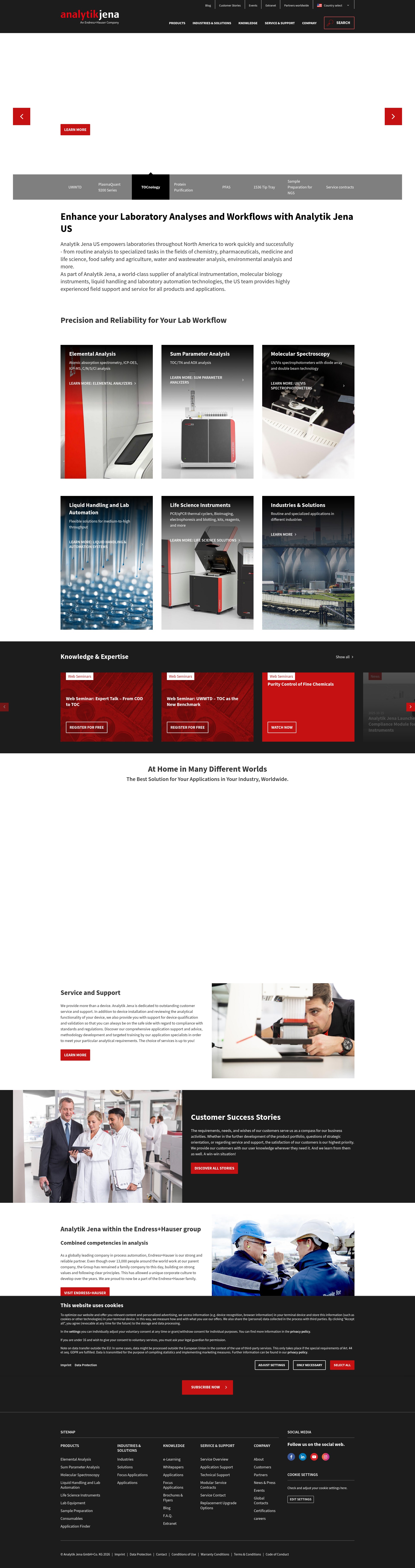Screenshot of www.analytik-jena.us