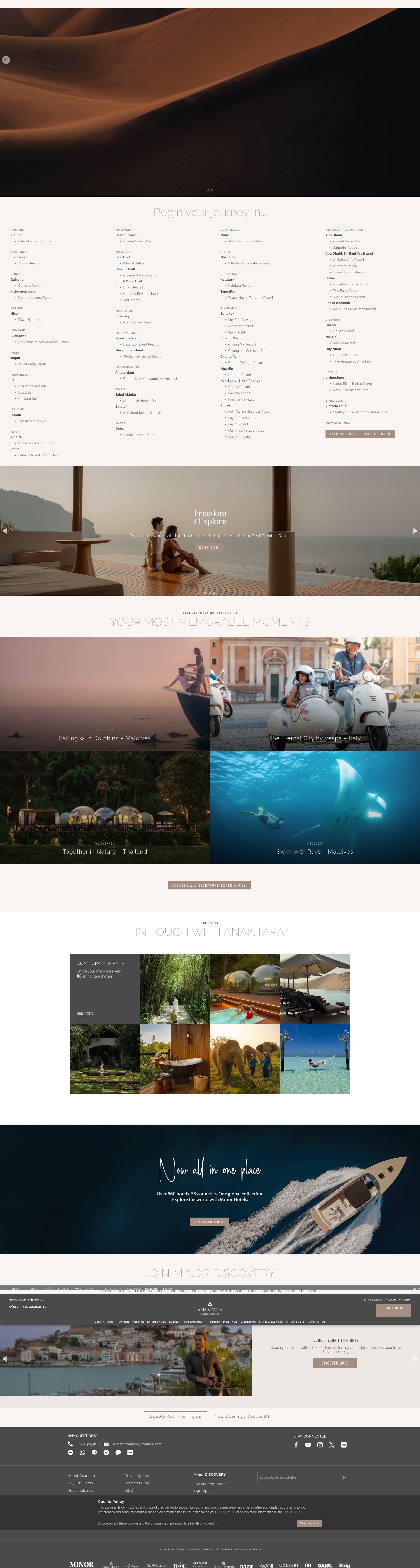 Screenshot of www.anantara.com