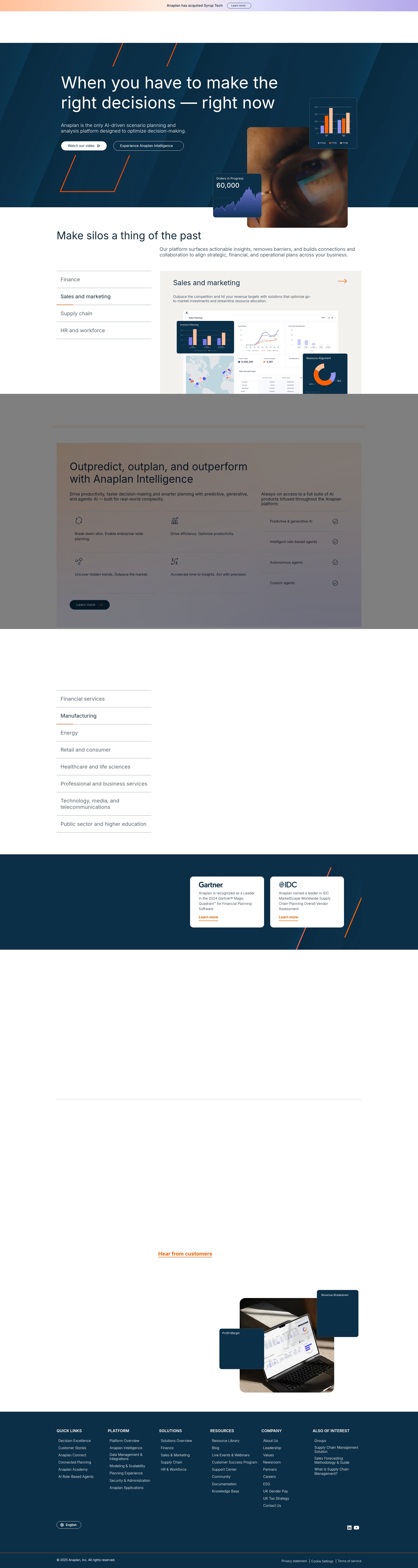 Screenshot of www.anaplan.com