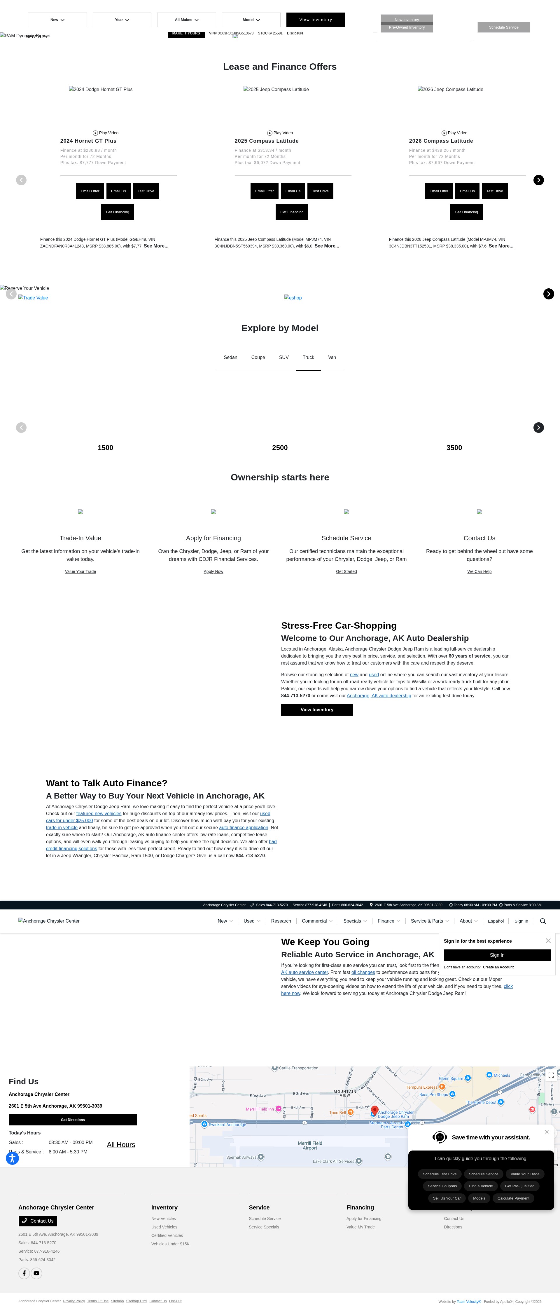 Screenshot of www.anchoragechryslercenter.com