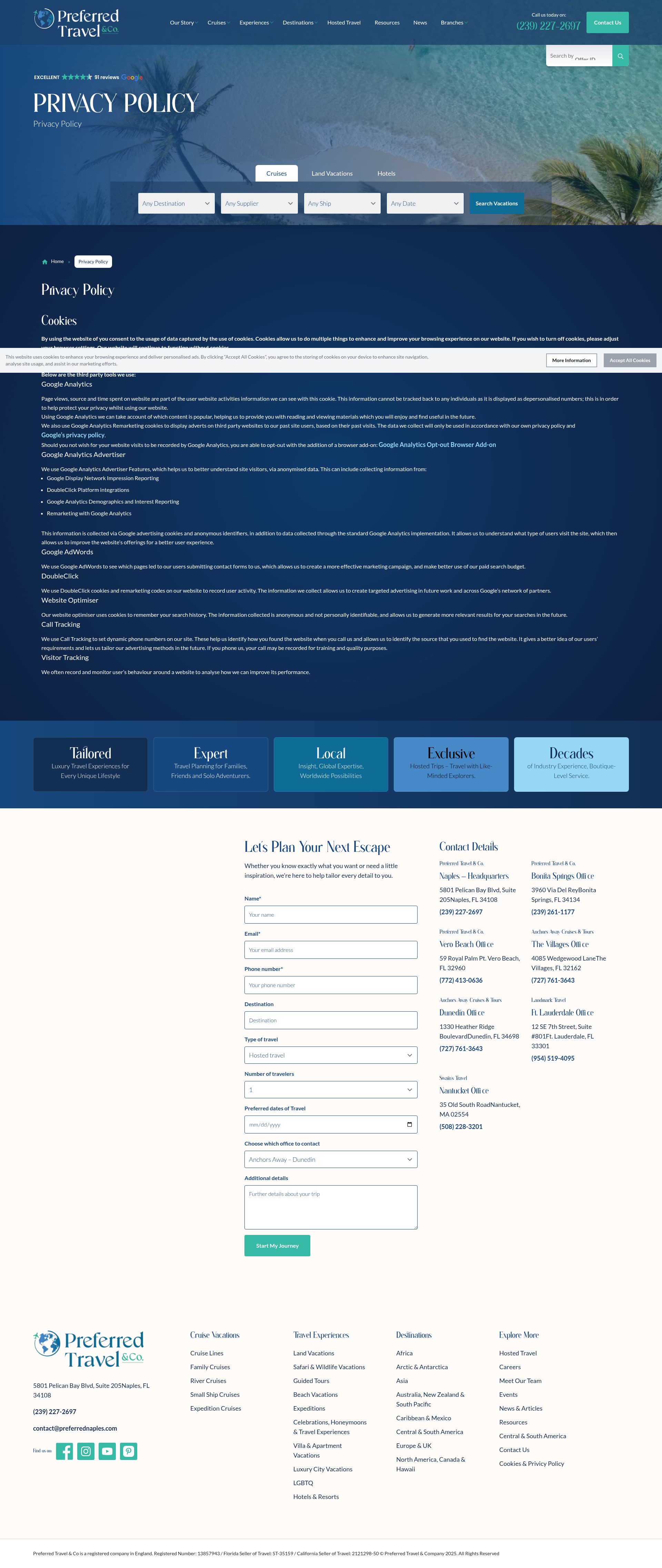 Screenshot of www.anchorsawaycruises.com