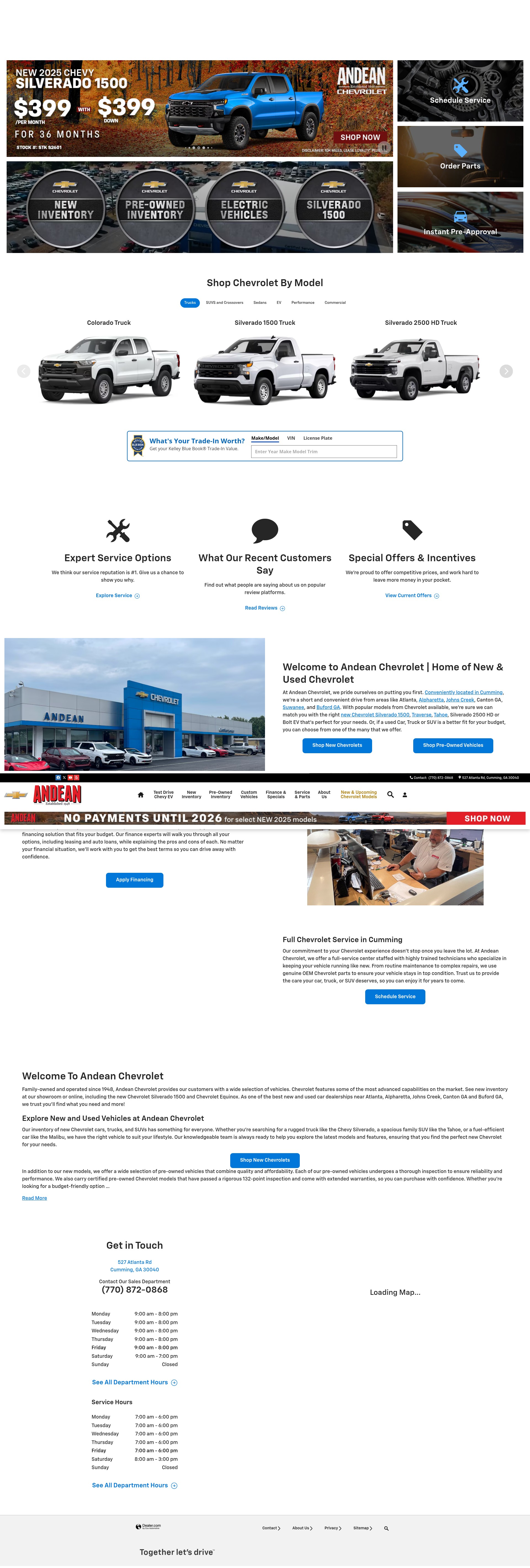 Screenshot of www.andeanchevy.com