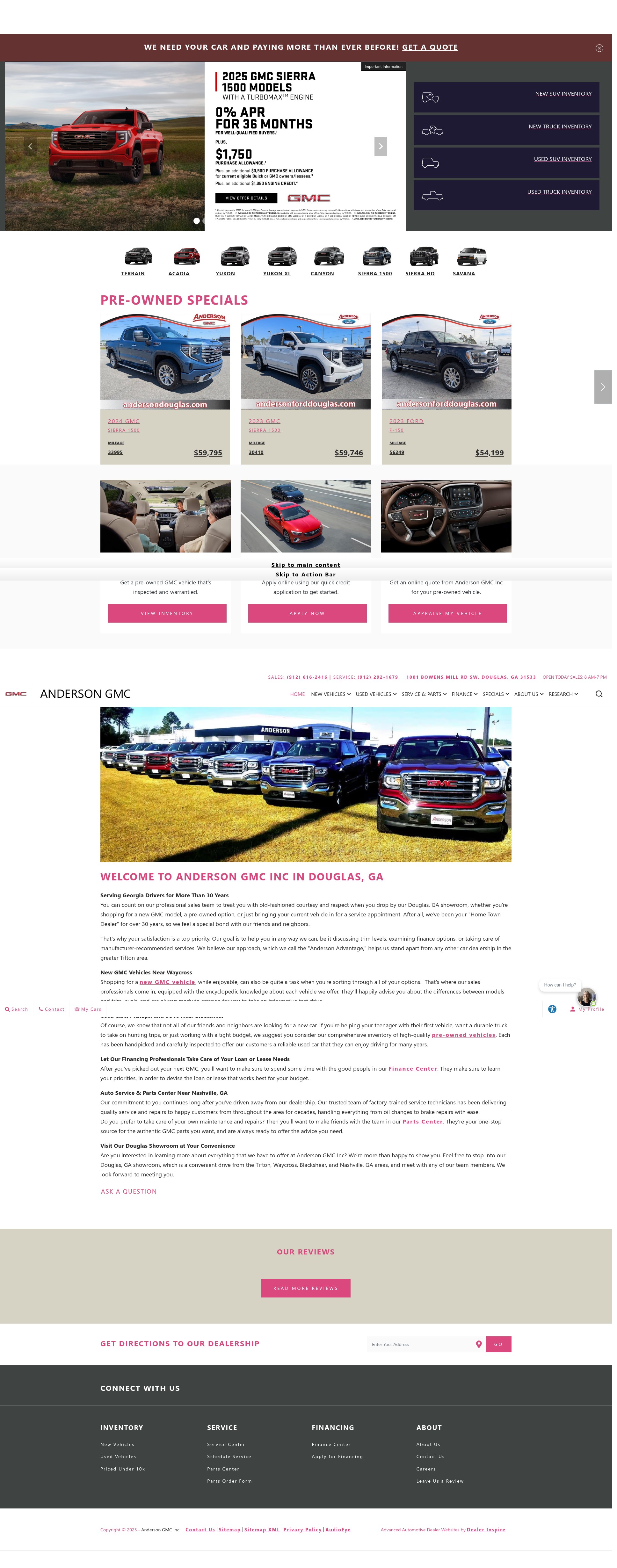 Screenshot of www.andersondouglas.com