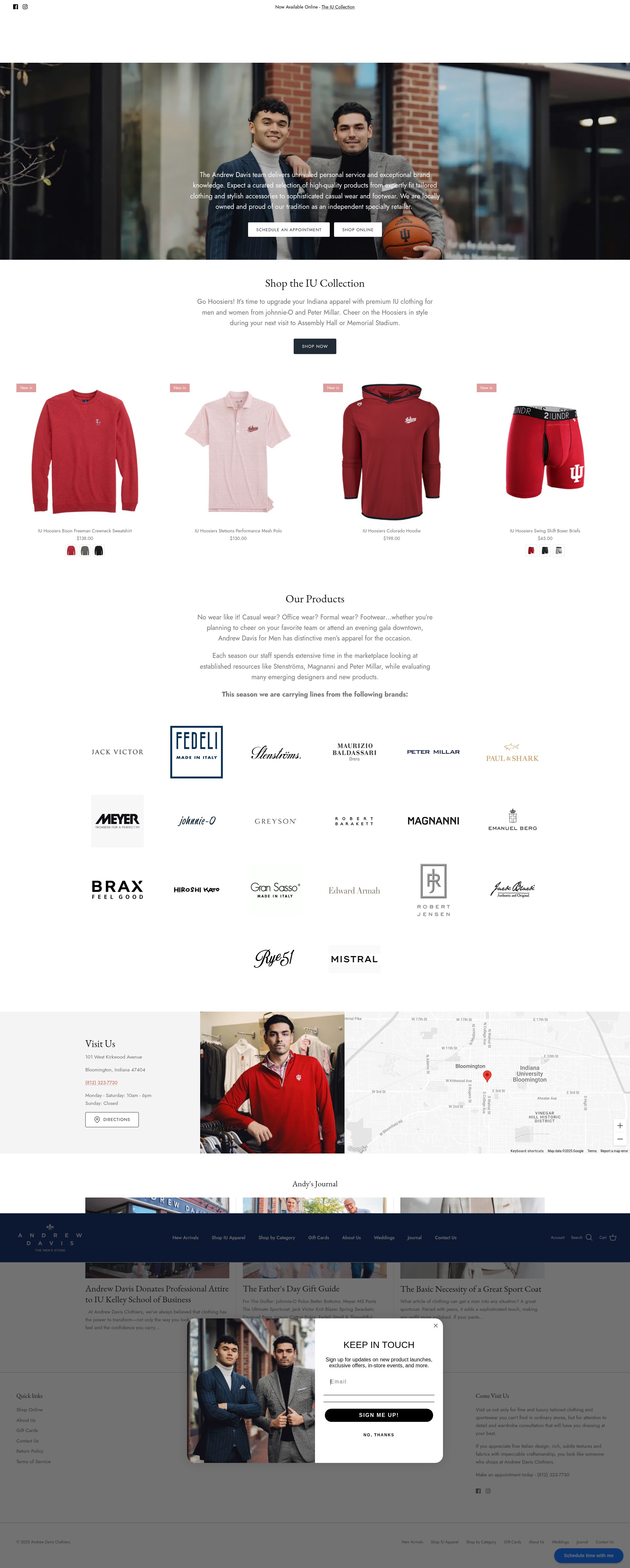 Screenshot of www.andrewdavisclothiers.com