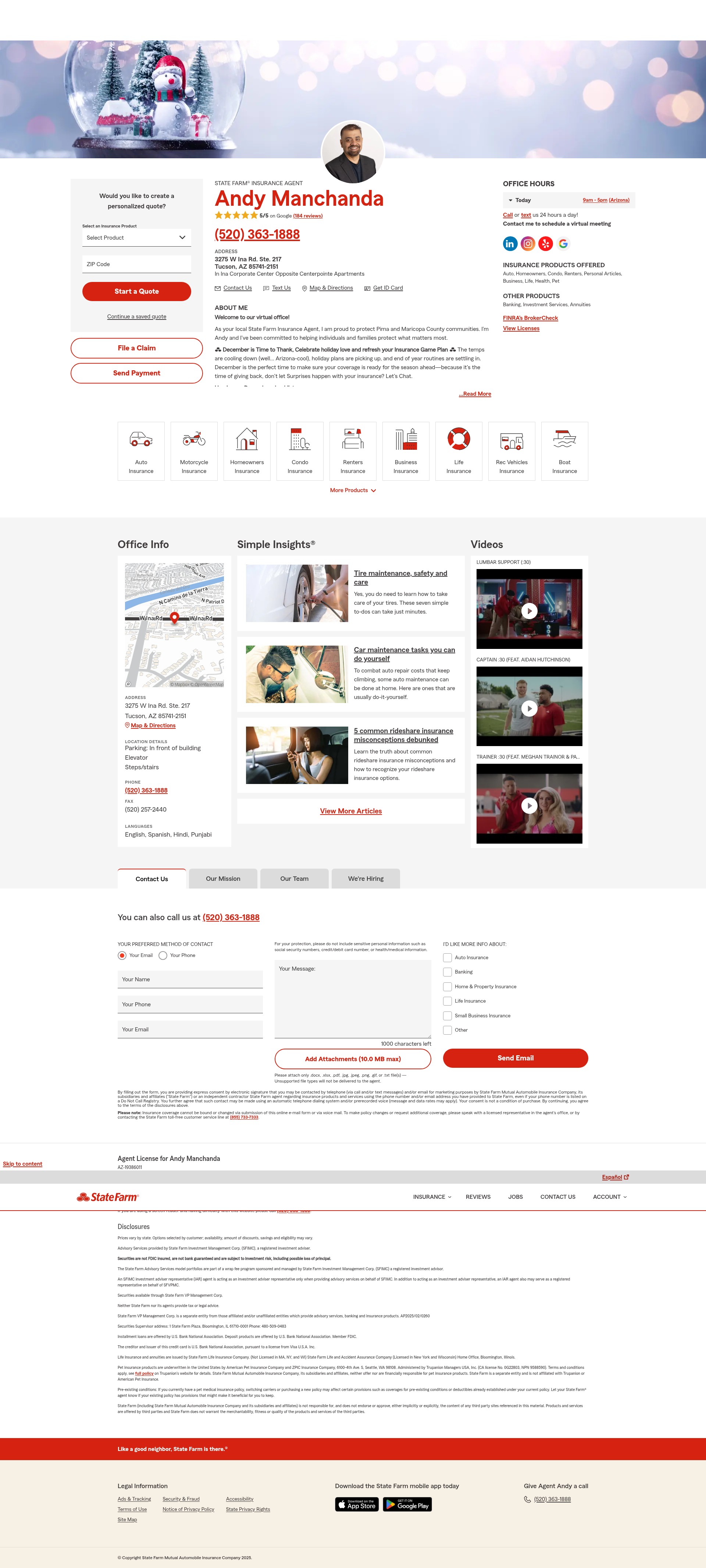 Screenshot of www.andyinsurance.com