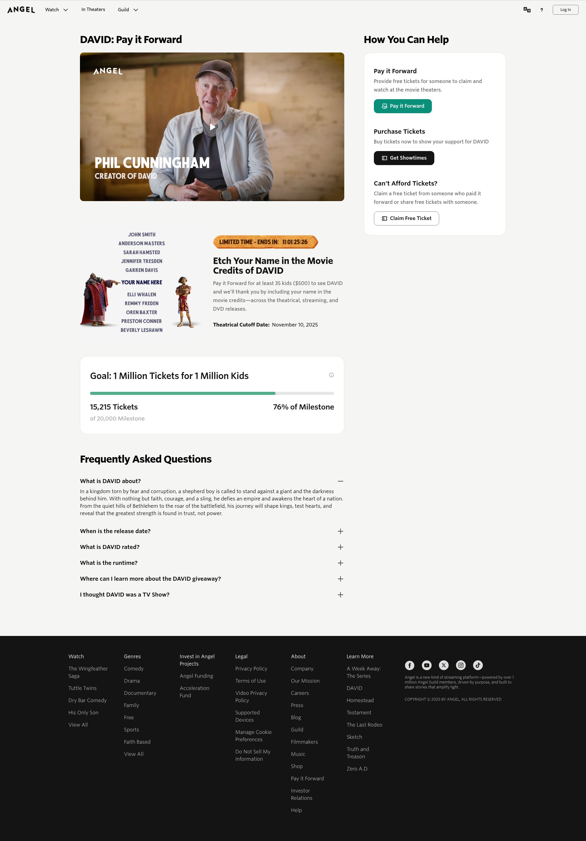Screenshot of www.angel.com