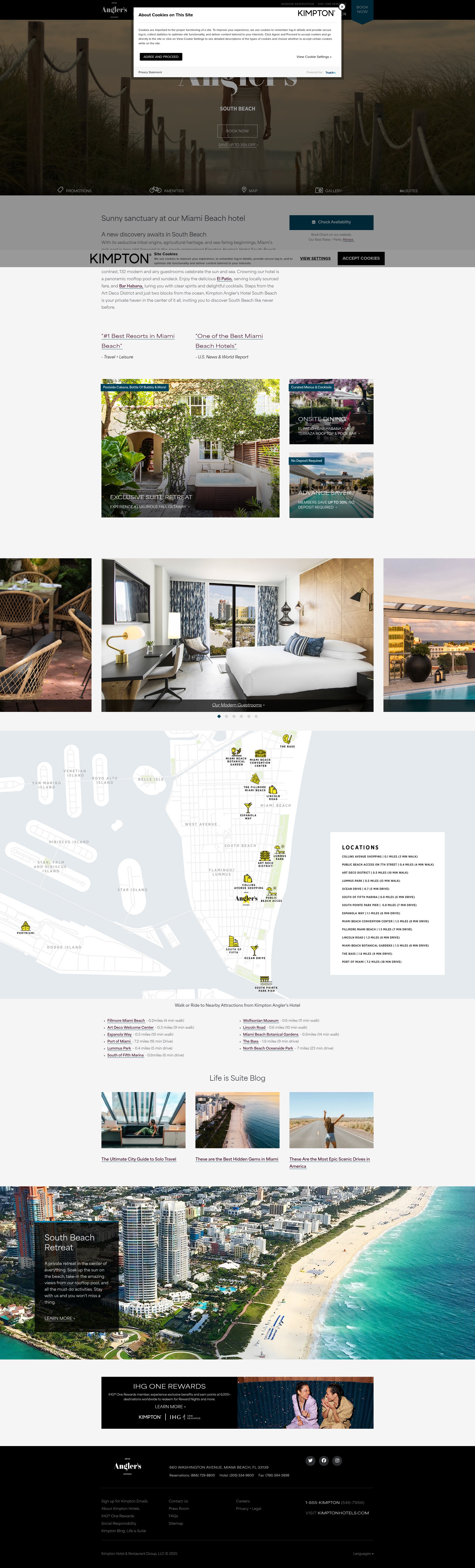Screenshot of www.anglershotelmiami.com