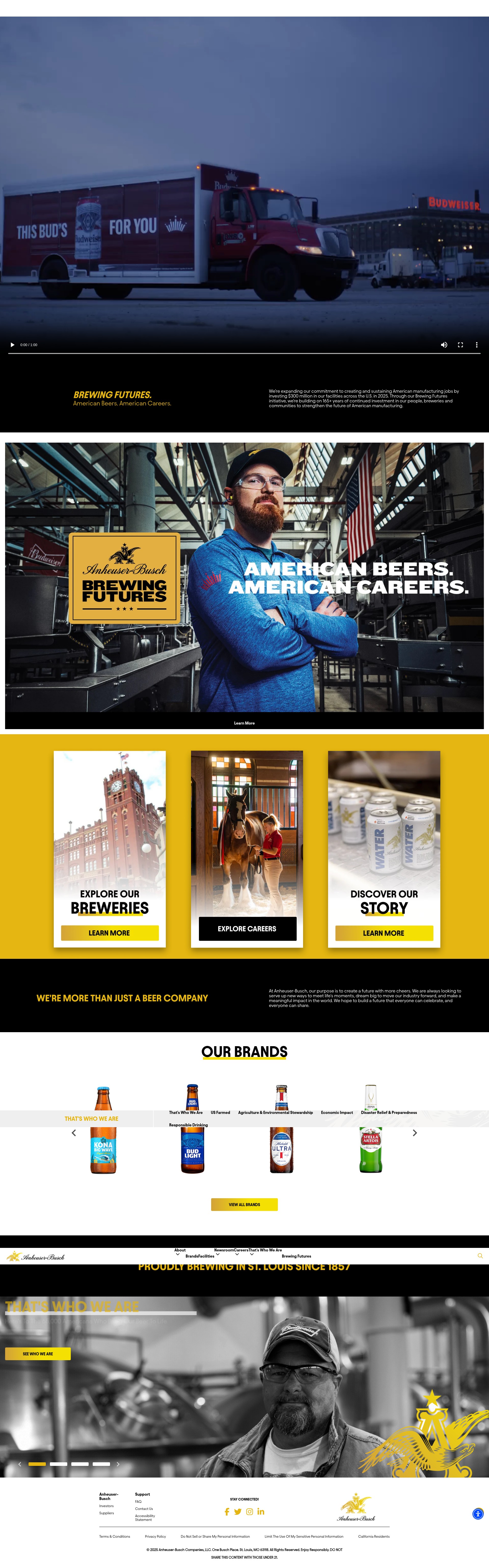 Screenshot of www.anheuser-busch.com