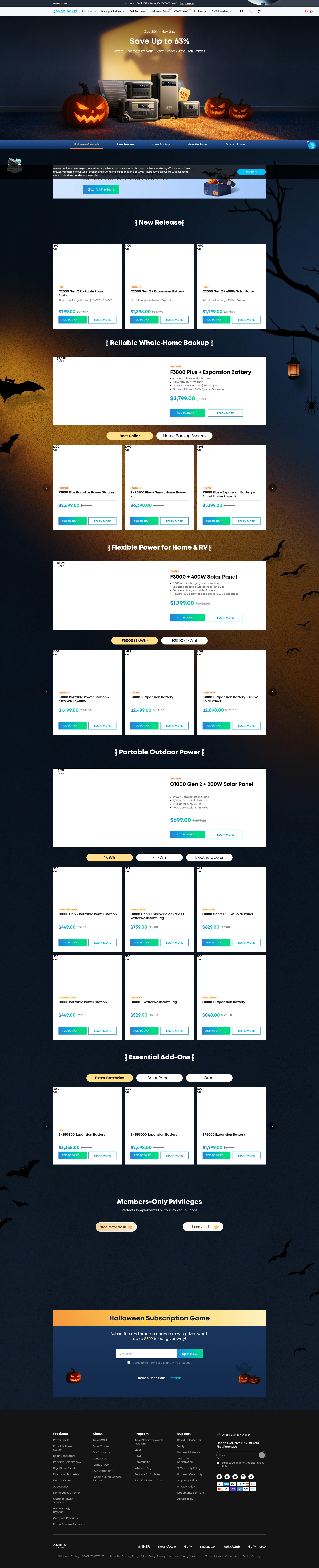 Screenshot of www.ankersolix.com