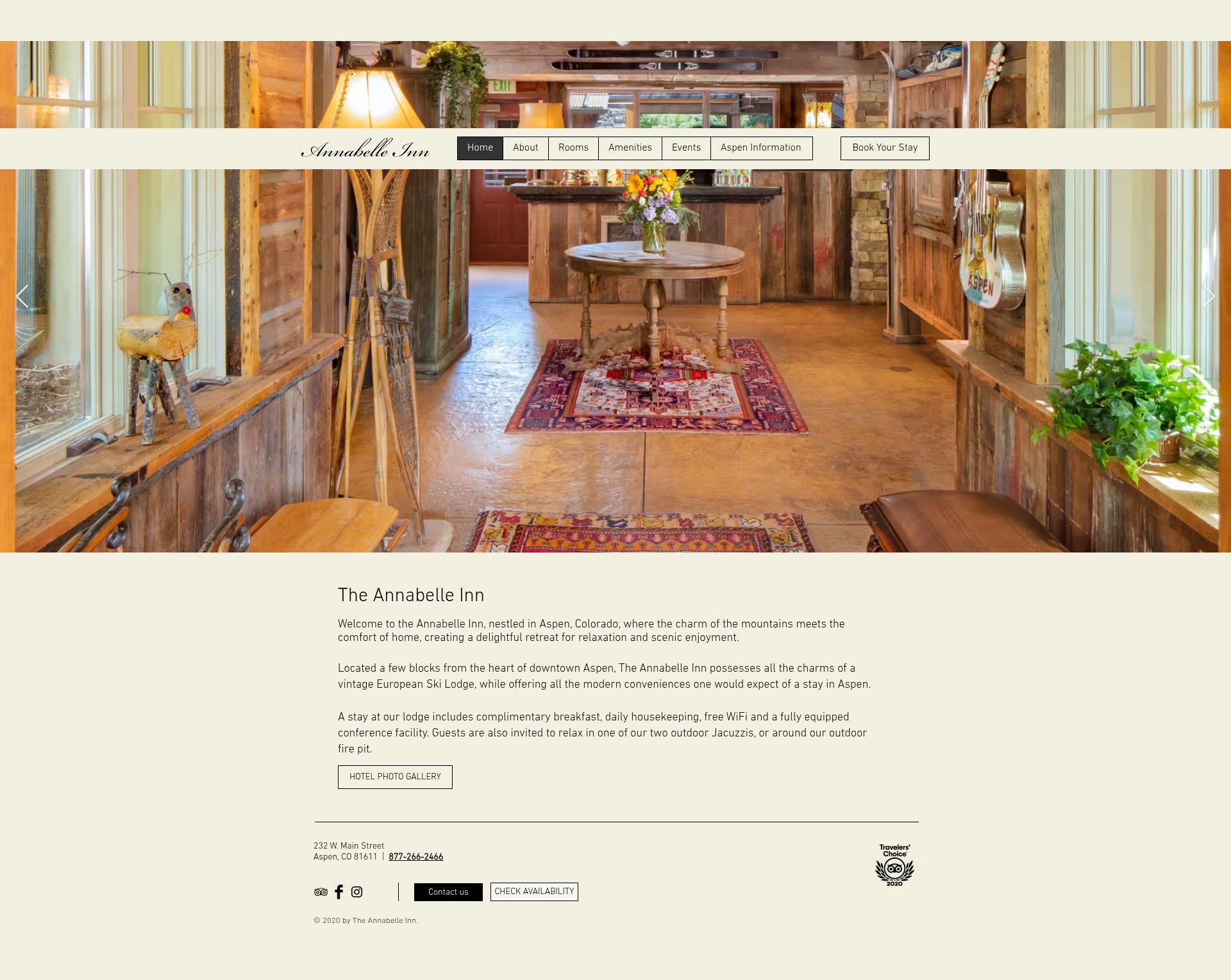 Screenshot of www.annabelleinn.com