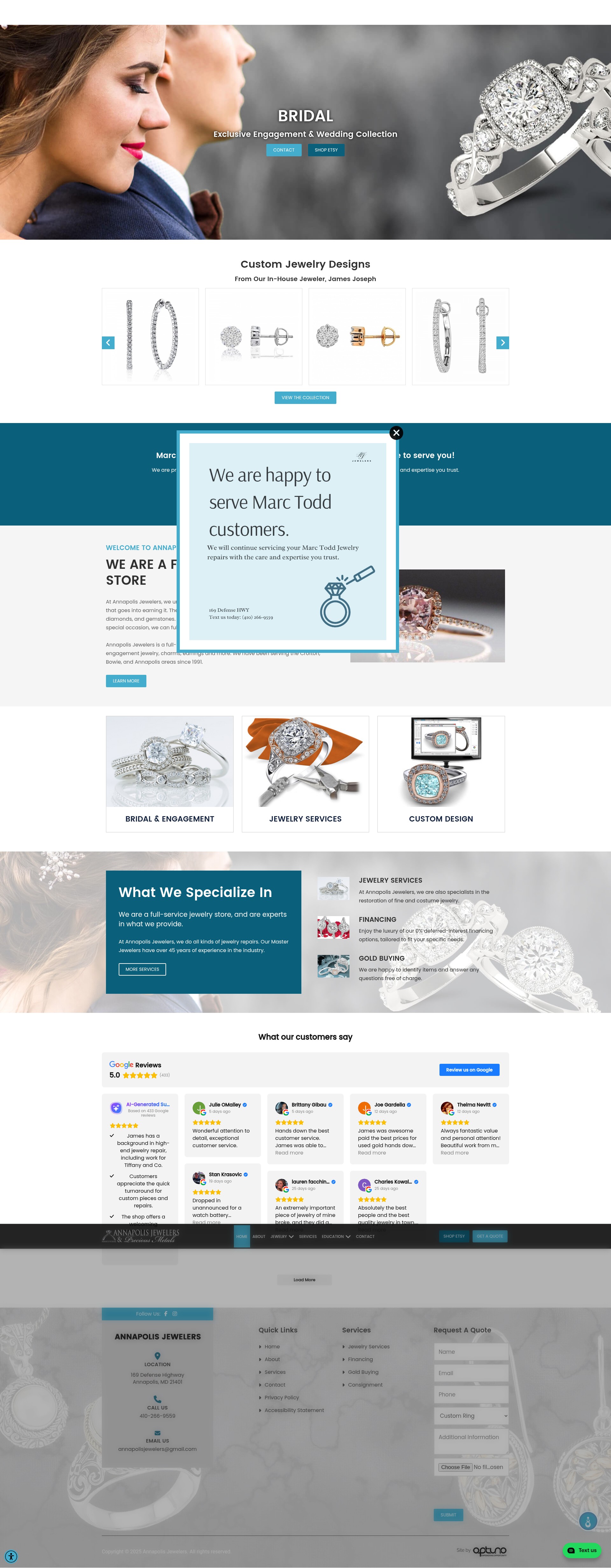 Screenshot of www.annapolis-jewelers.com