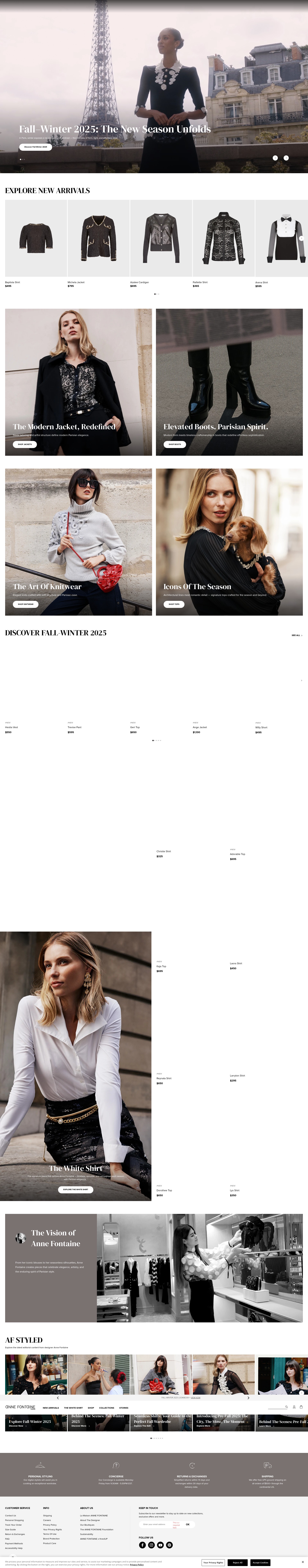Screenshot of www.annefontaine.com