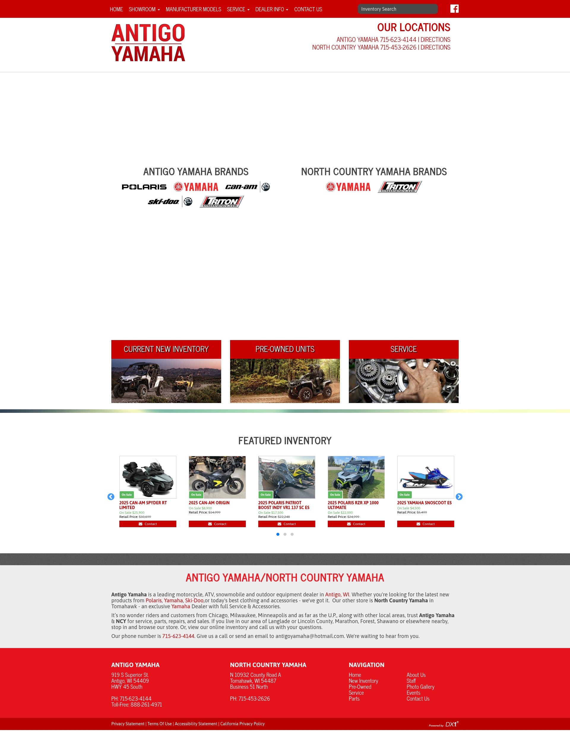 Screenshot of www.antigoyamaha.com