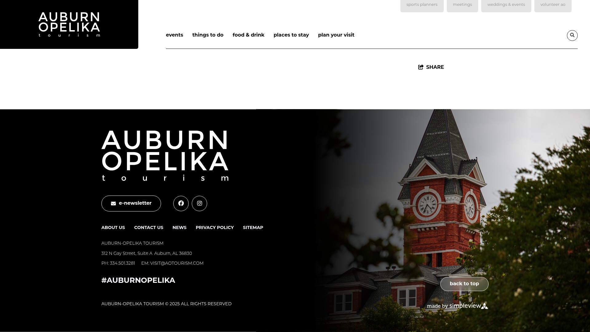 Screenshot of www.aotourism.com
