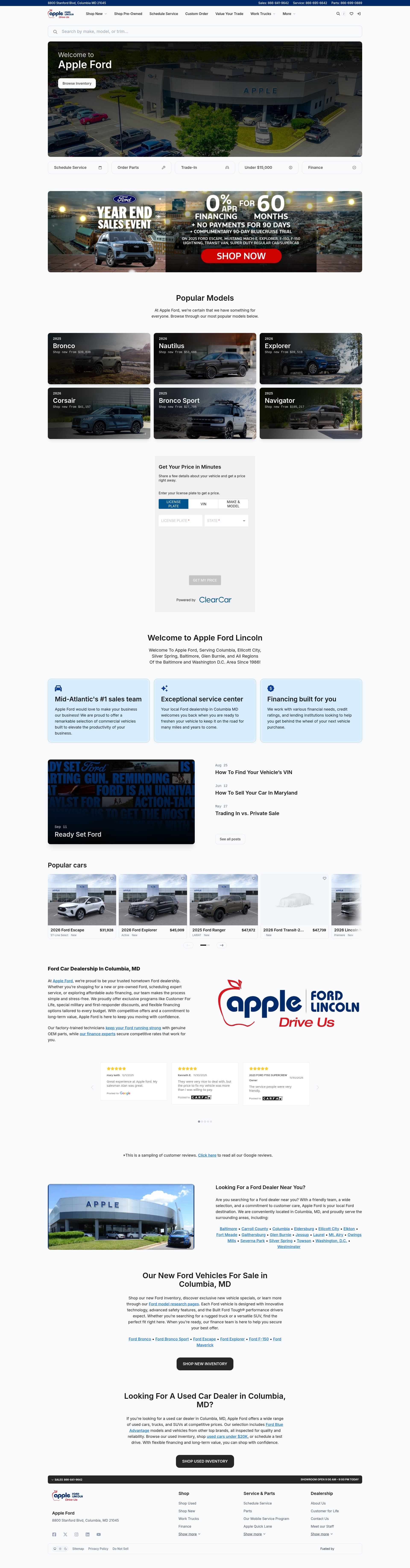 Screenshot of www.appleford.com