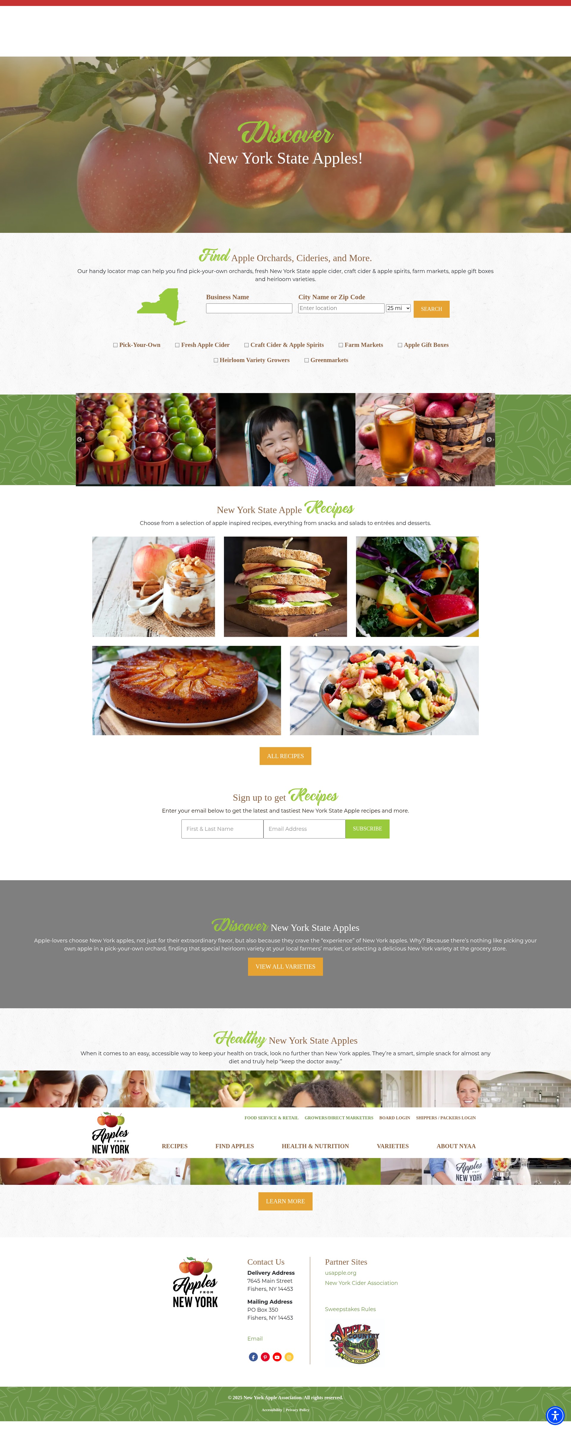 Screenshot of www.applesfromny.com