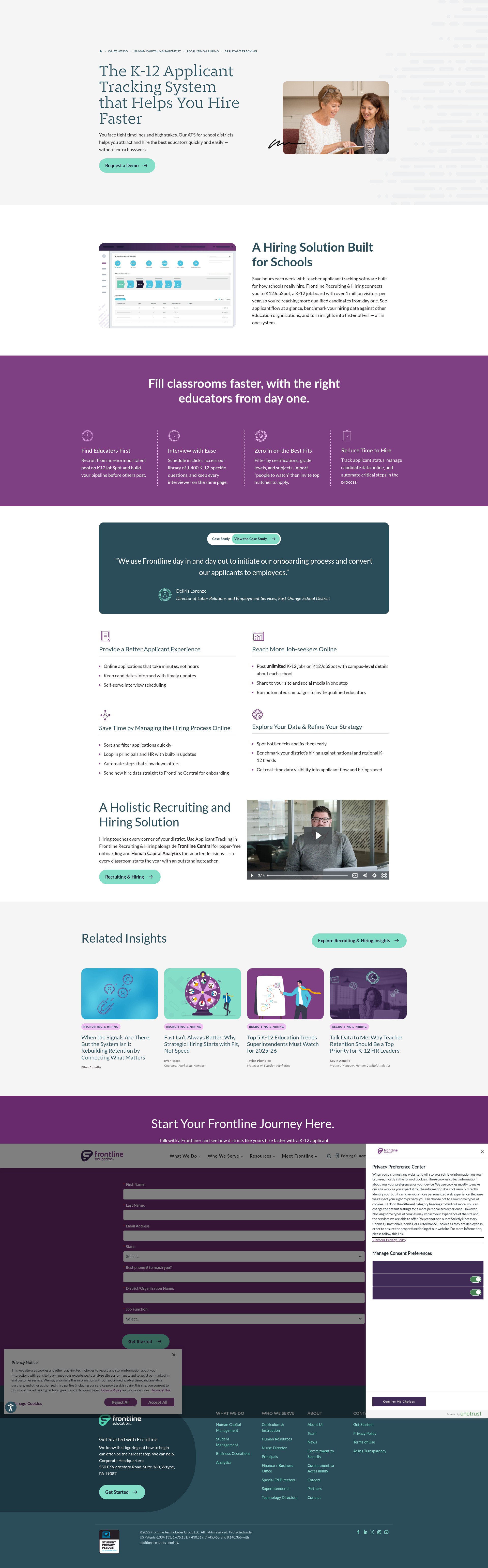 Screenshot of www.applitrack.com