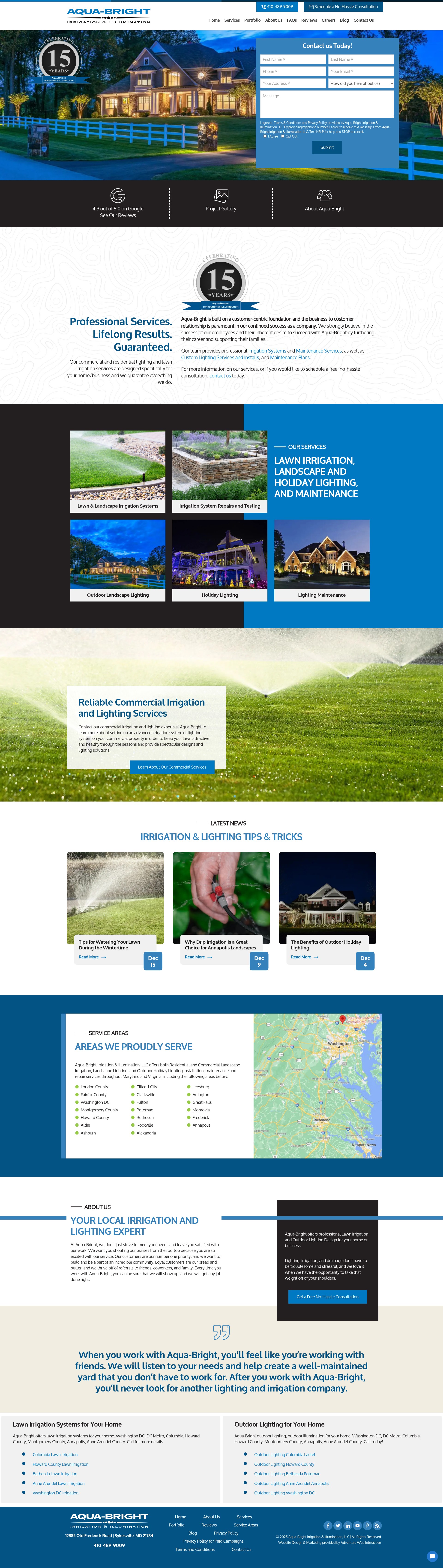 Screenshot of www.aquabrightllc.com