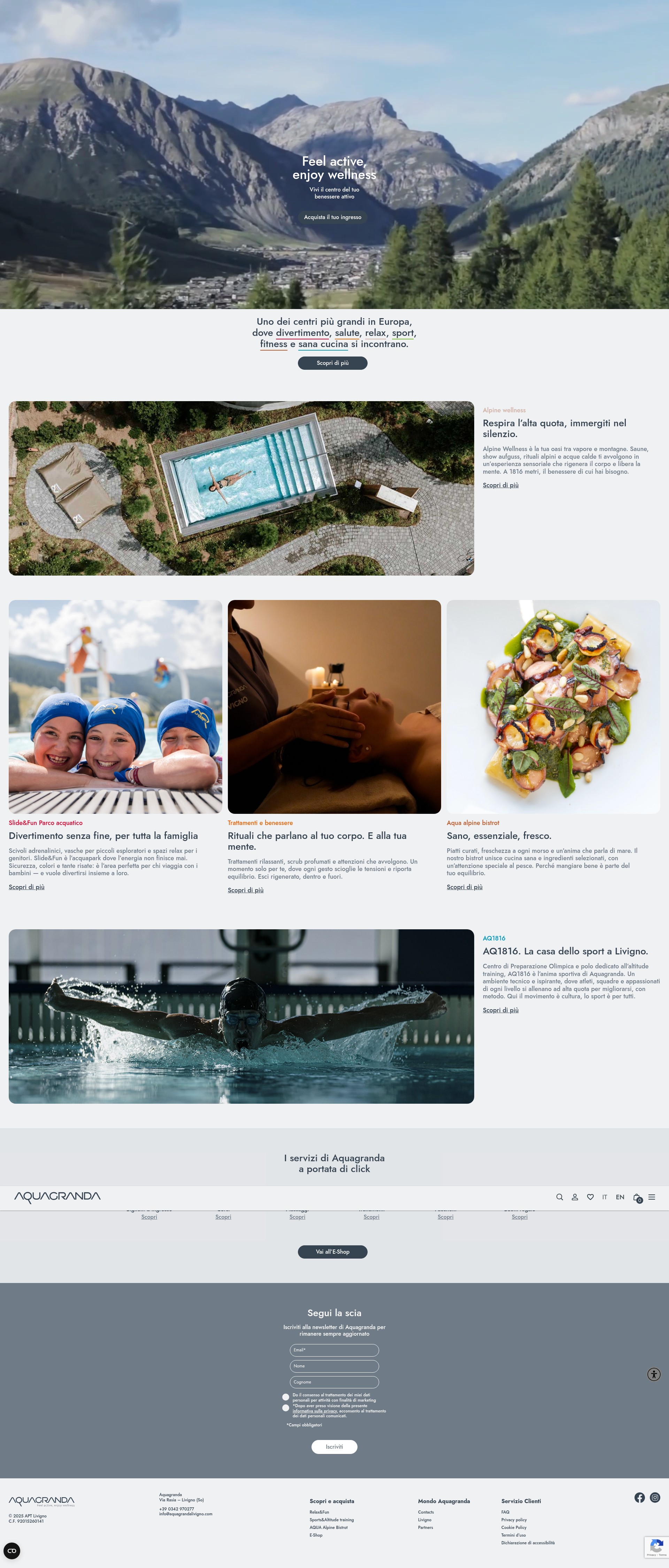 Screenshot of www.aquagrandalivigno.com