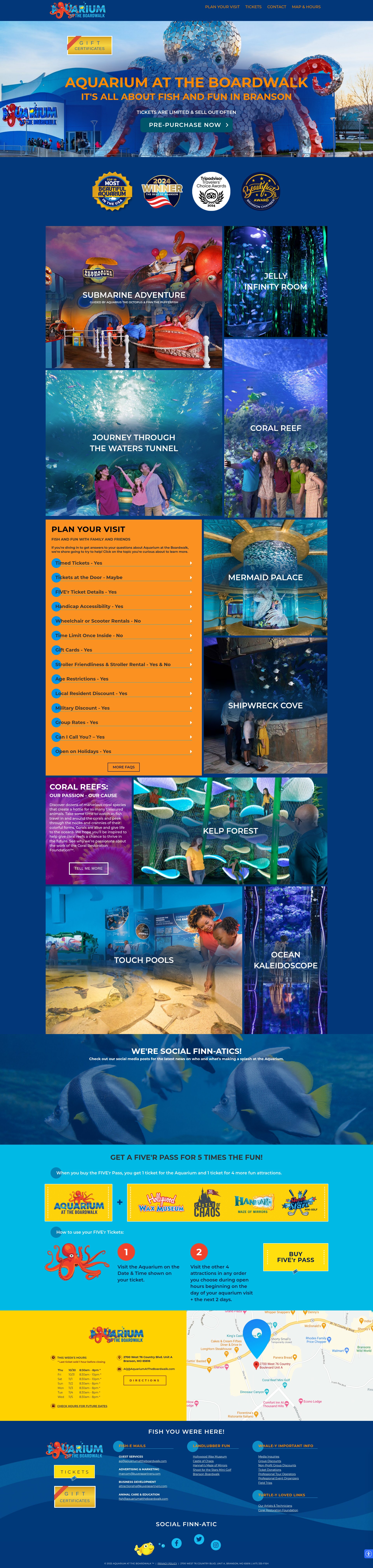 Screenshot of www.aquariumattheboardwalk.com