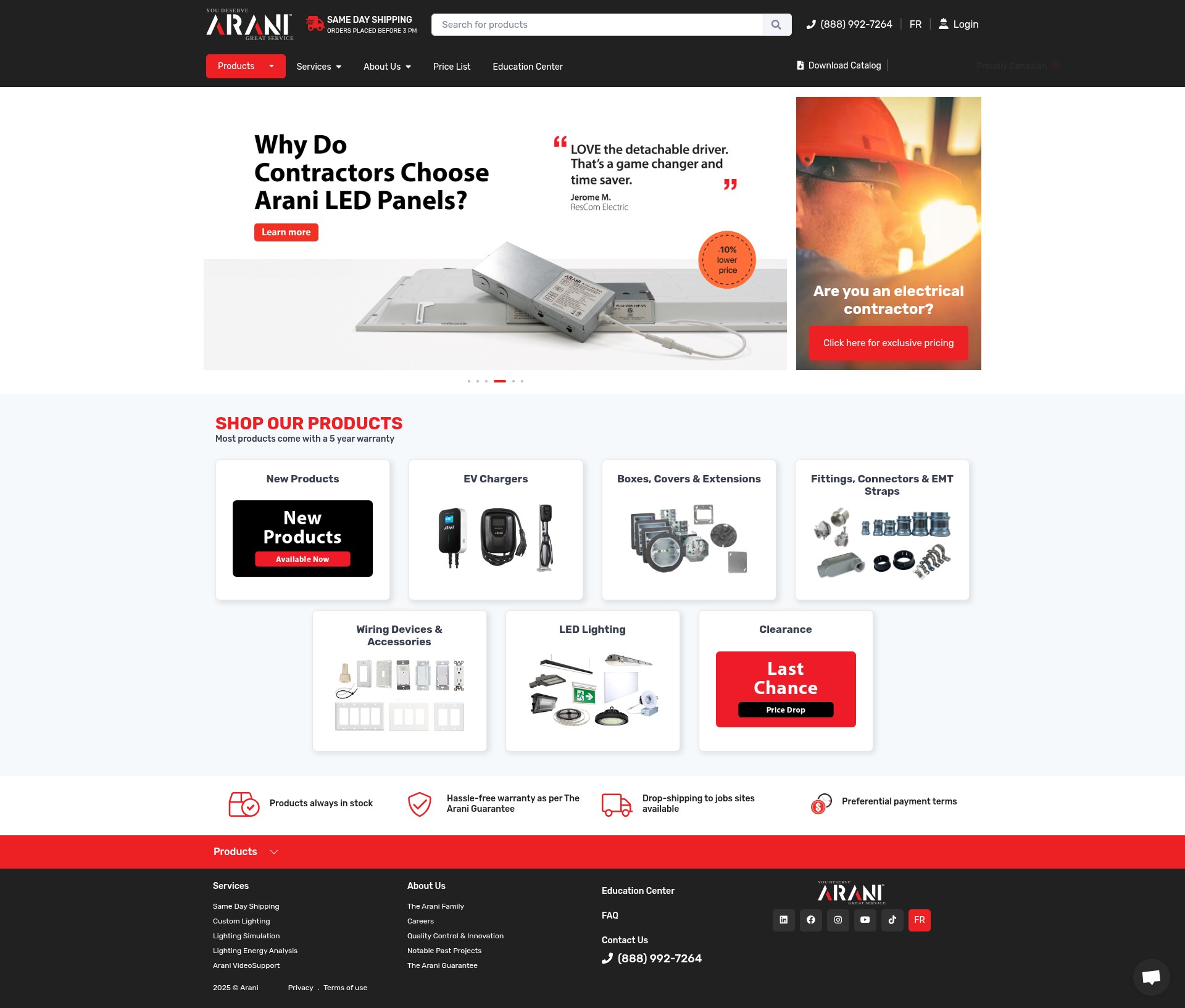 Screenshot of www.arani.ca