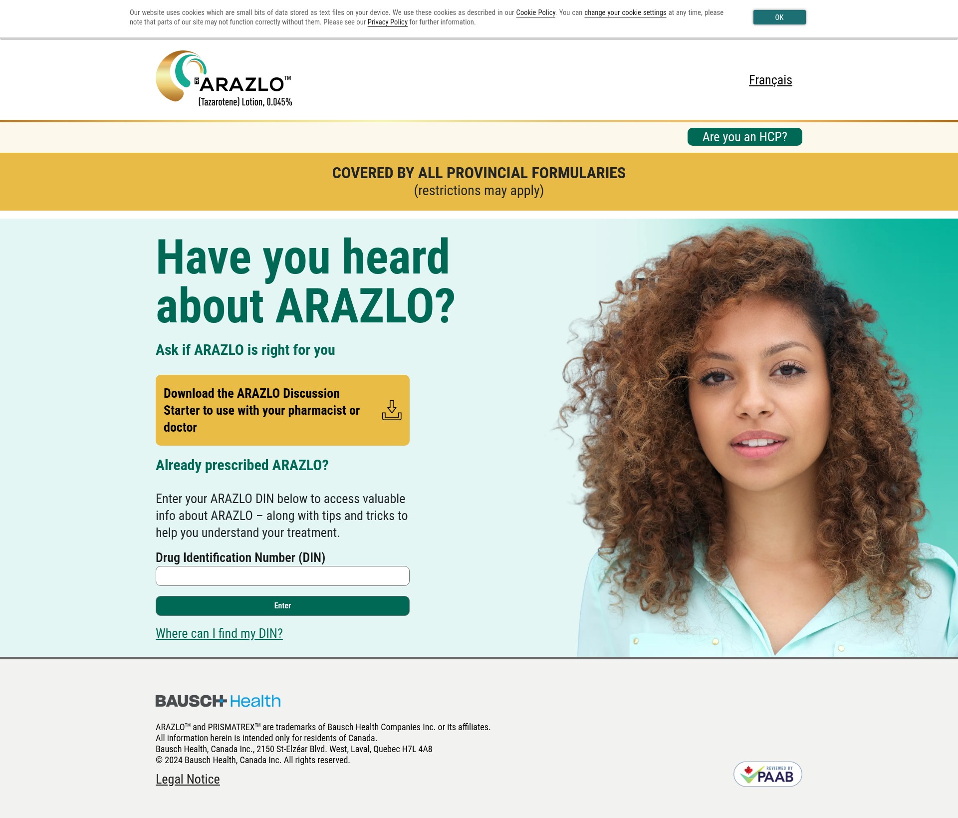 Screenshot of www.arazlo.ca