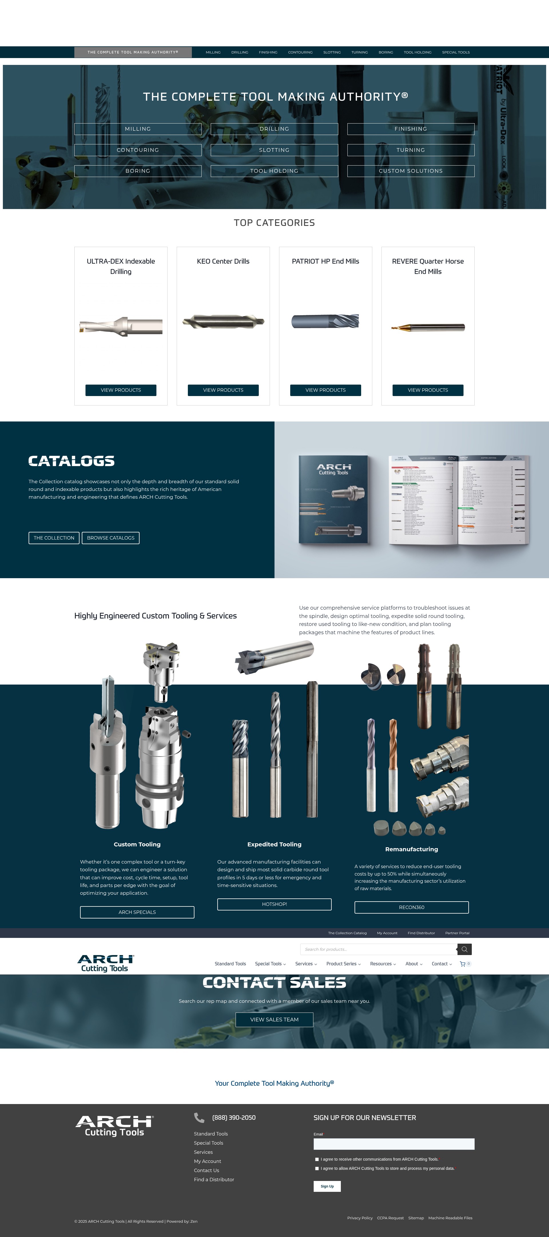 Screenshot of www.archcuttingtools.com