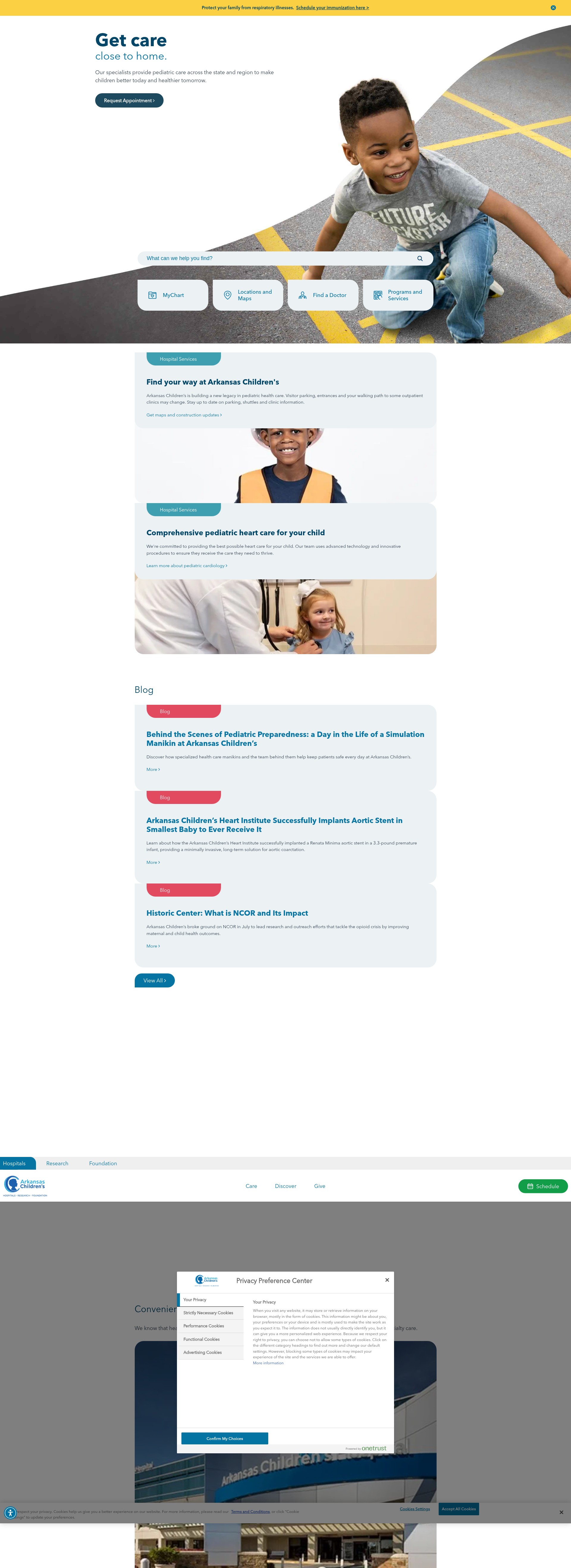 Screenshot of www.archildrens.org