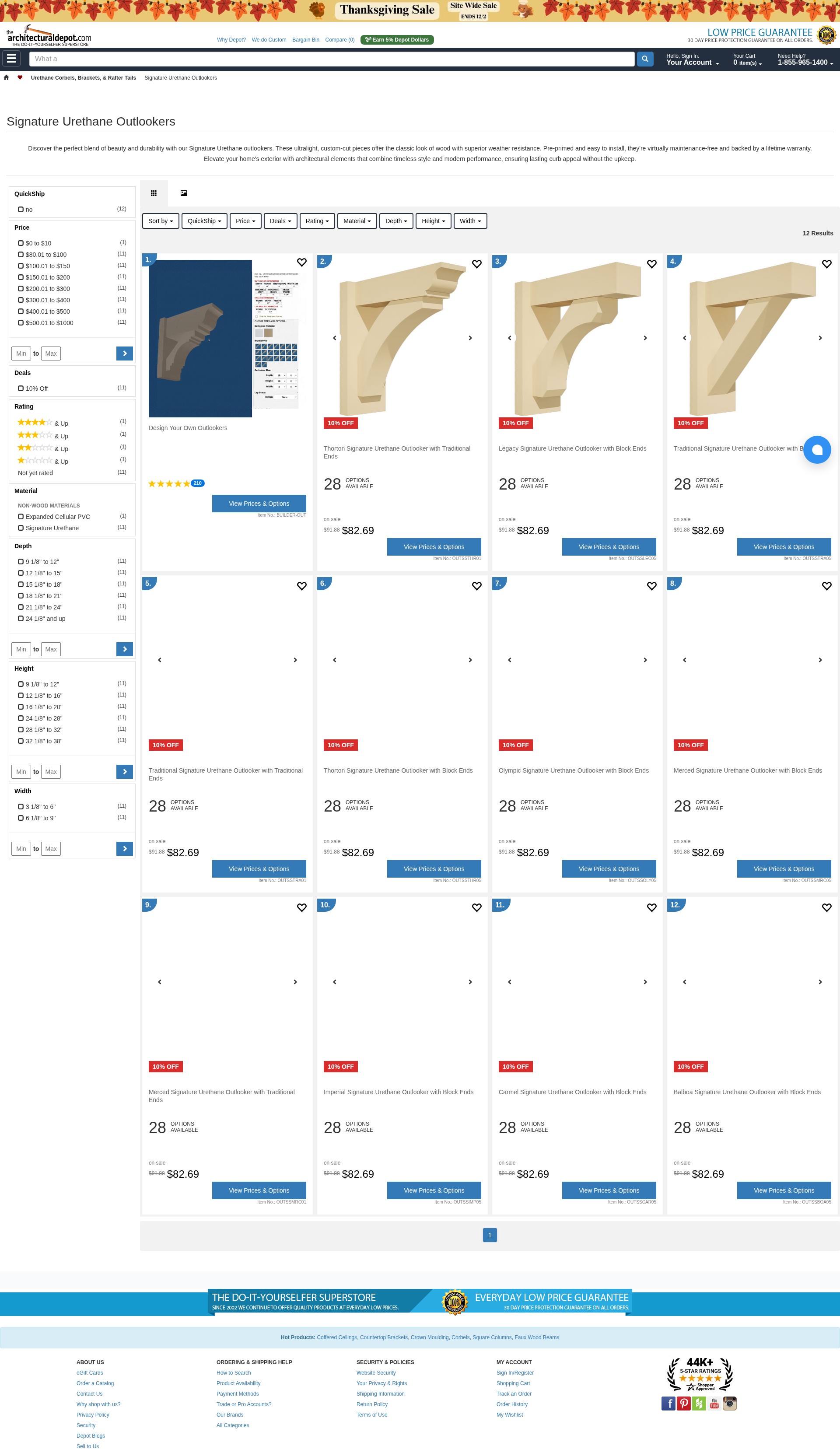 Screenshot of www.architecturaldepot.com