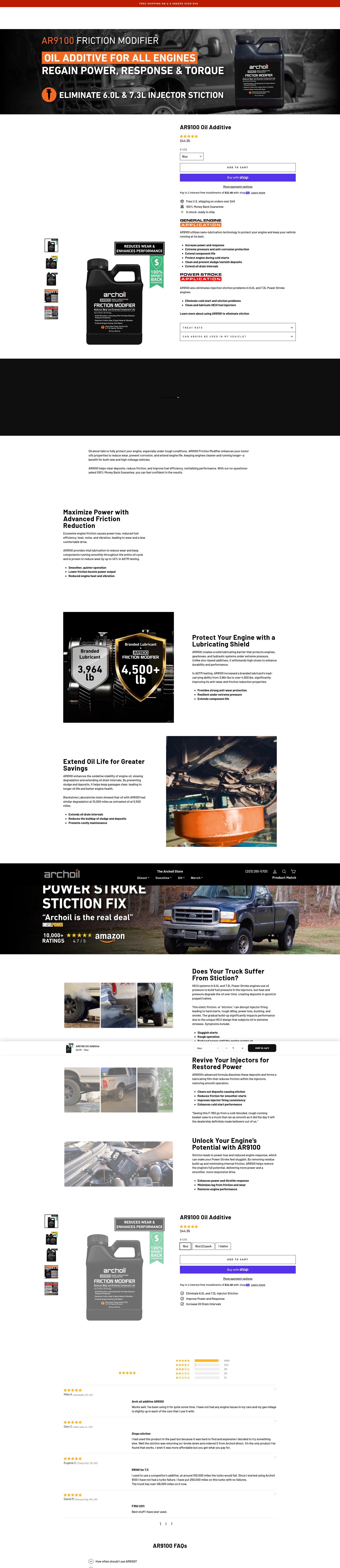 Screenshot of www.archoil.com