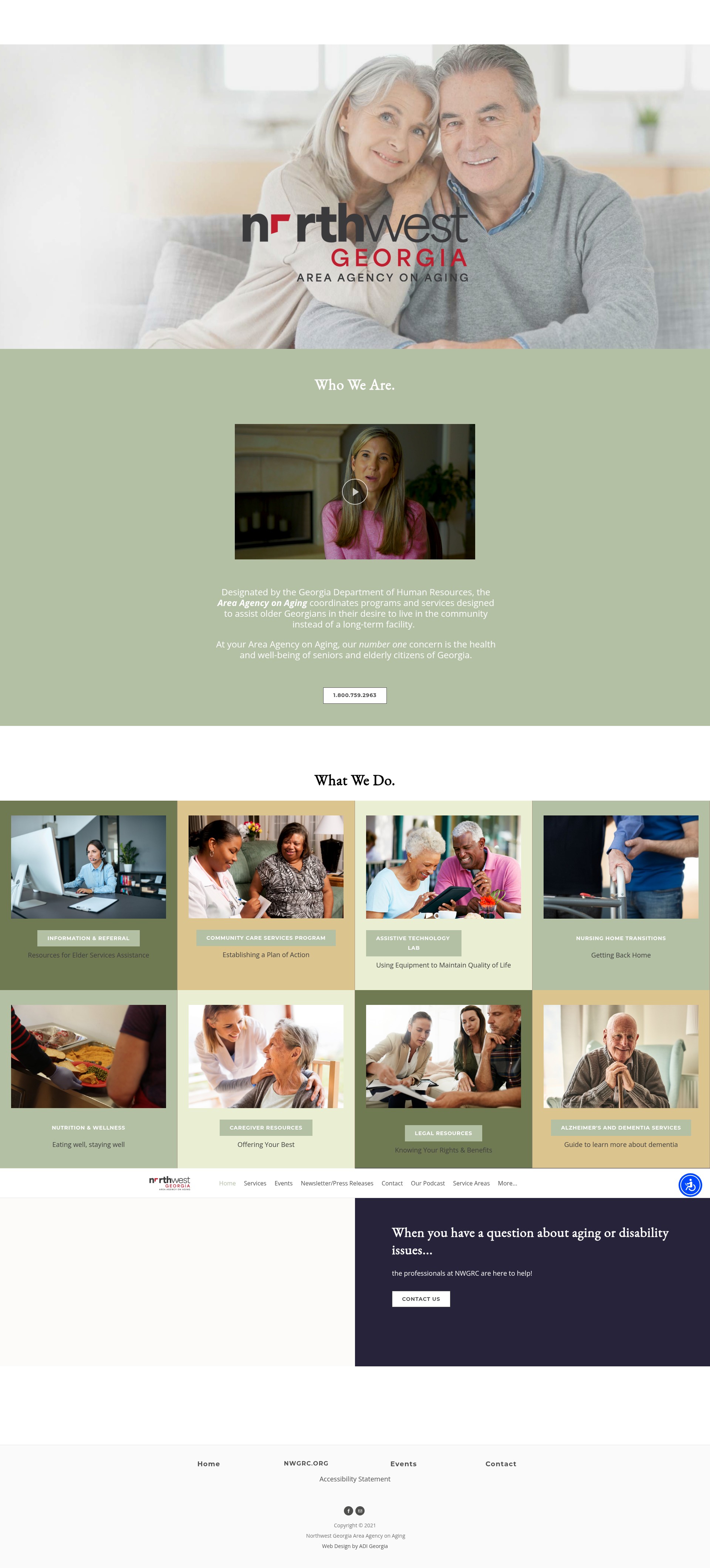 Screenshot of www.areaagencyonaginginnwga.com