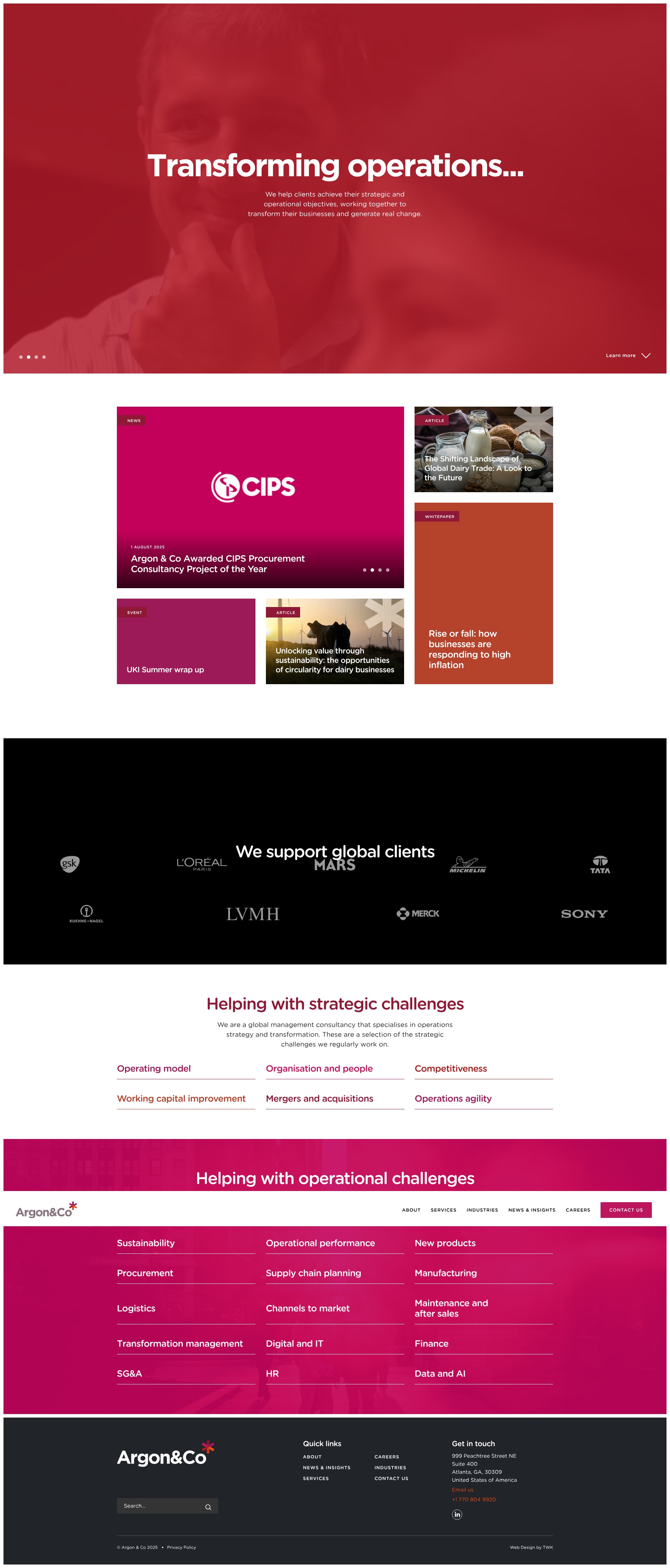 Screenshot of www.argonandco.com
