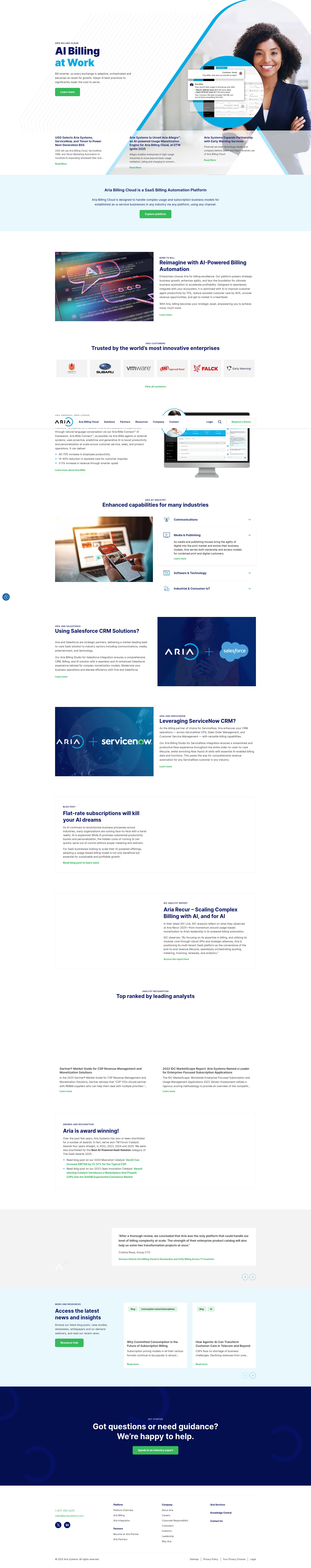 Screenshot of www.ariasystems.com