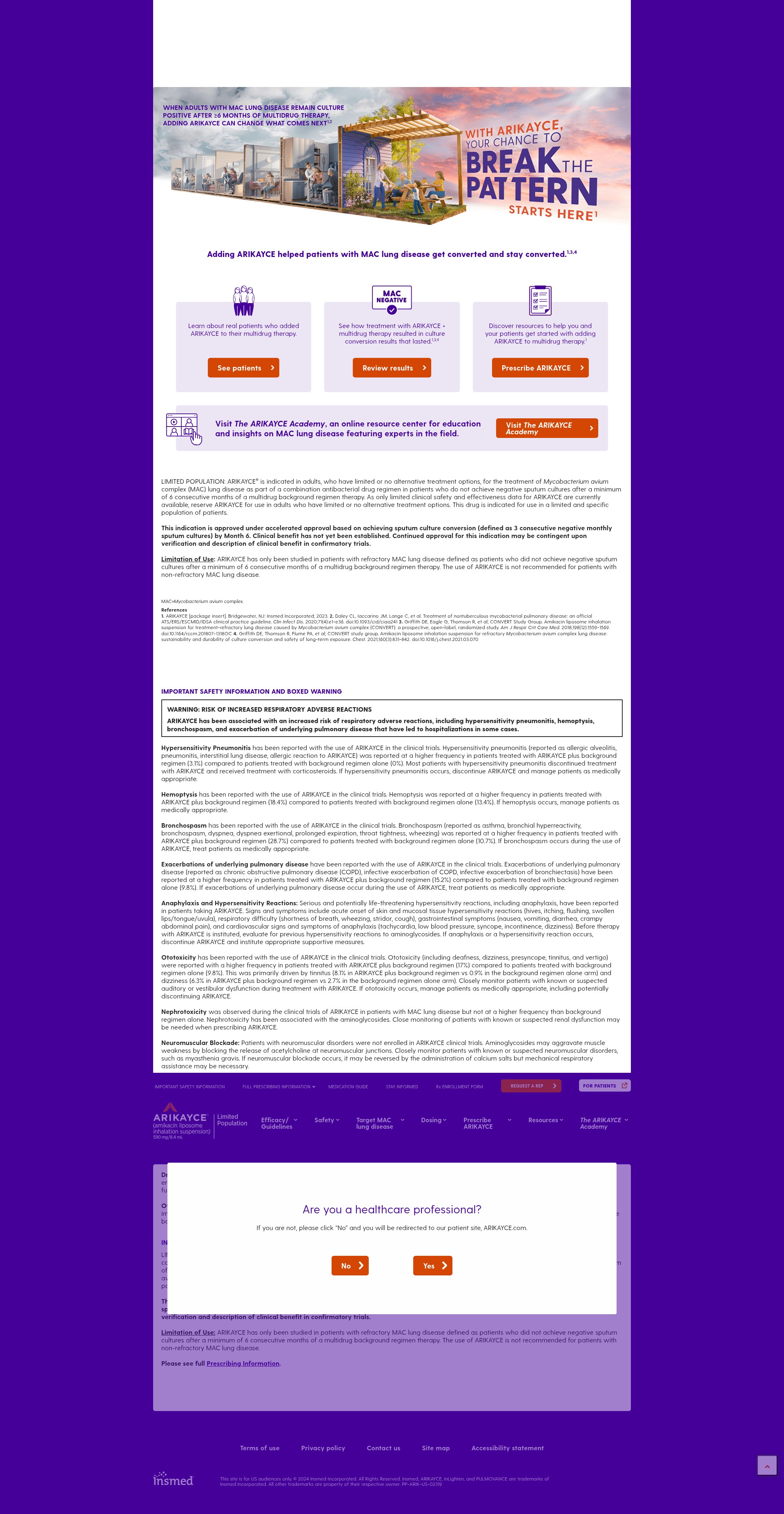 Screenshot of www.arikaycehcp.com