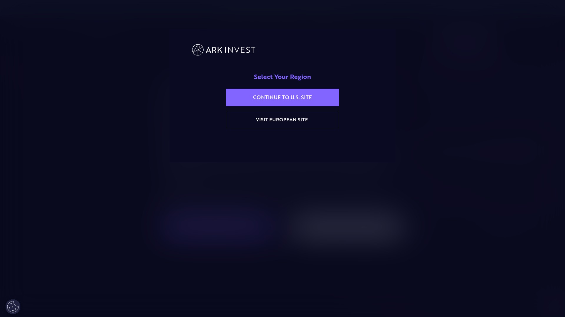 Screenshot of www.ark-funds.com